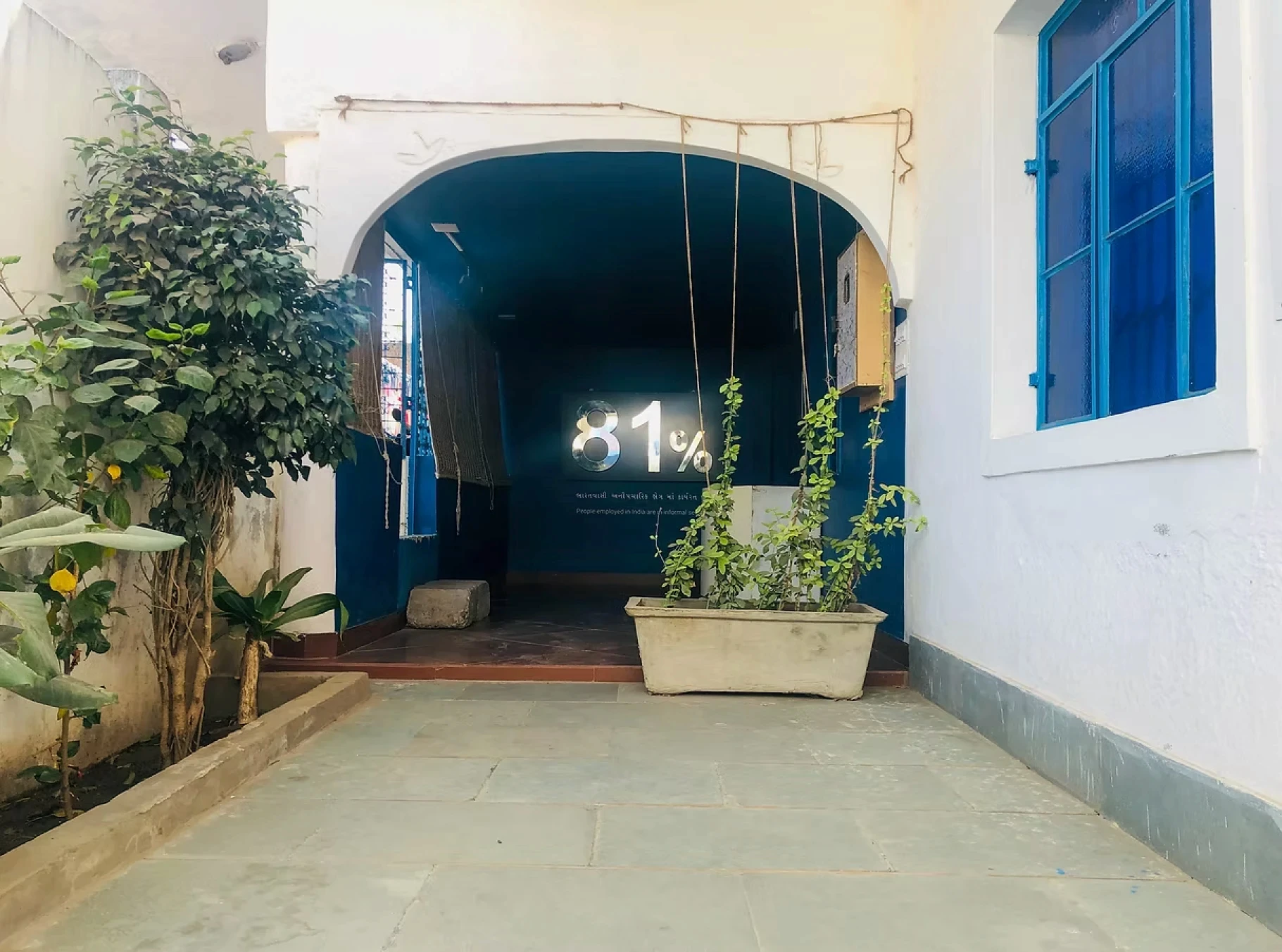 81% informal labour percentage statestics installation at Mehnat manzil