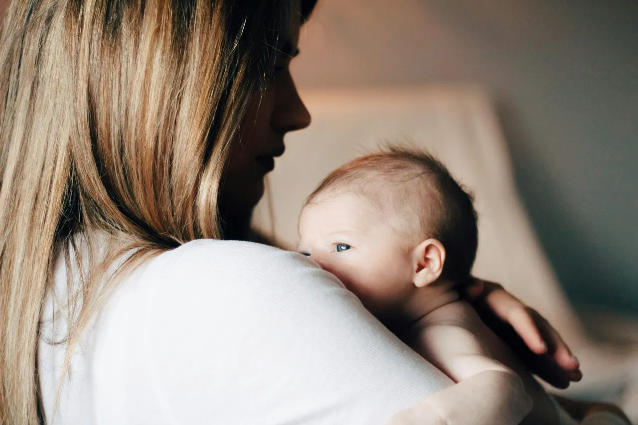 mom with her baby
