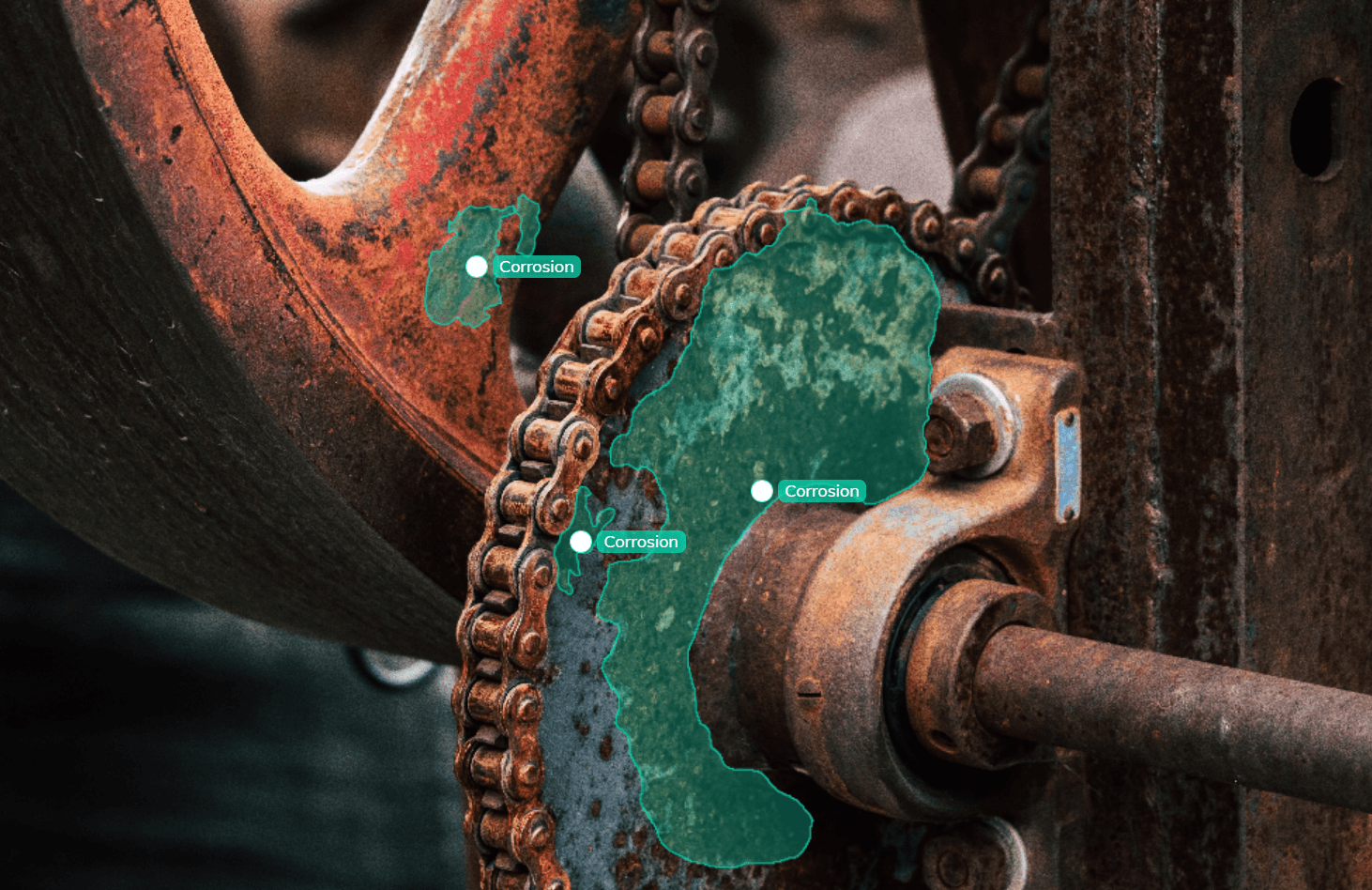 Corrosion annotation using V7's auto-annotation tool