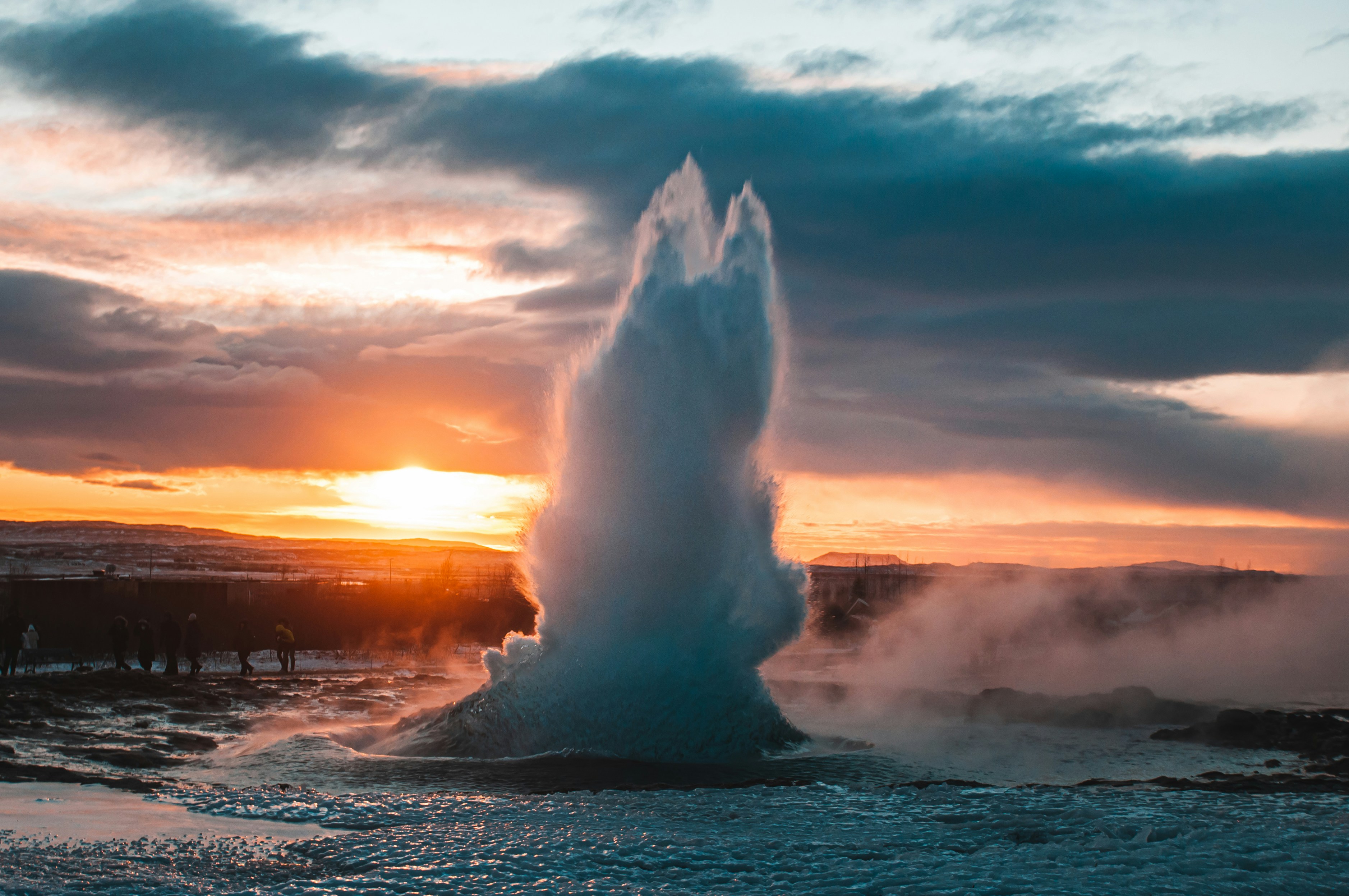 Geysir eruption in Iceland 