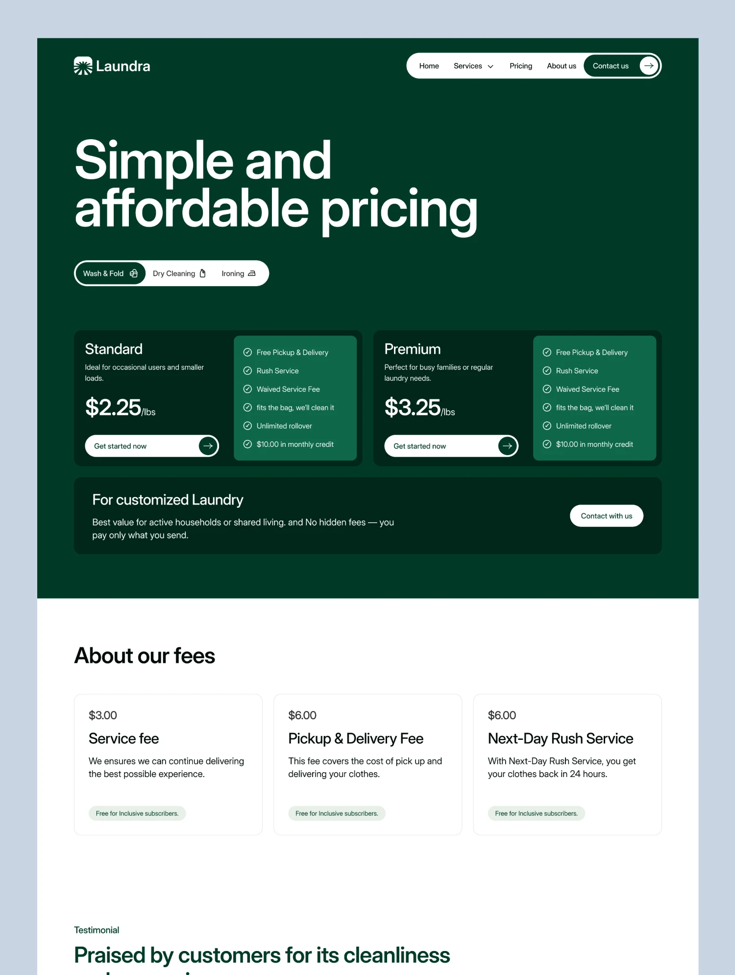 Laundry Service Business Template