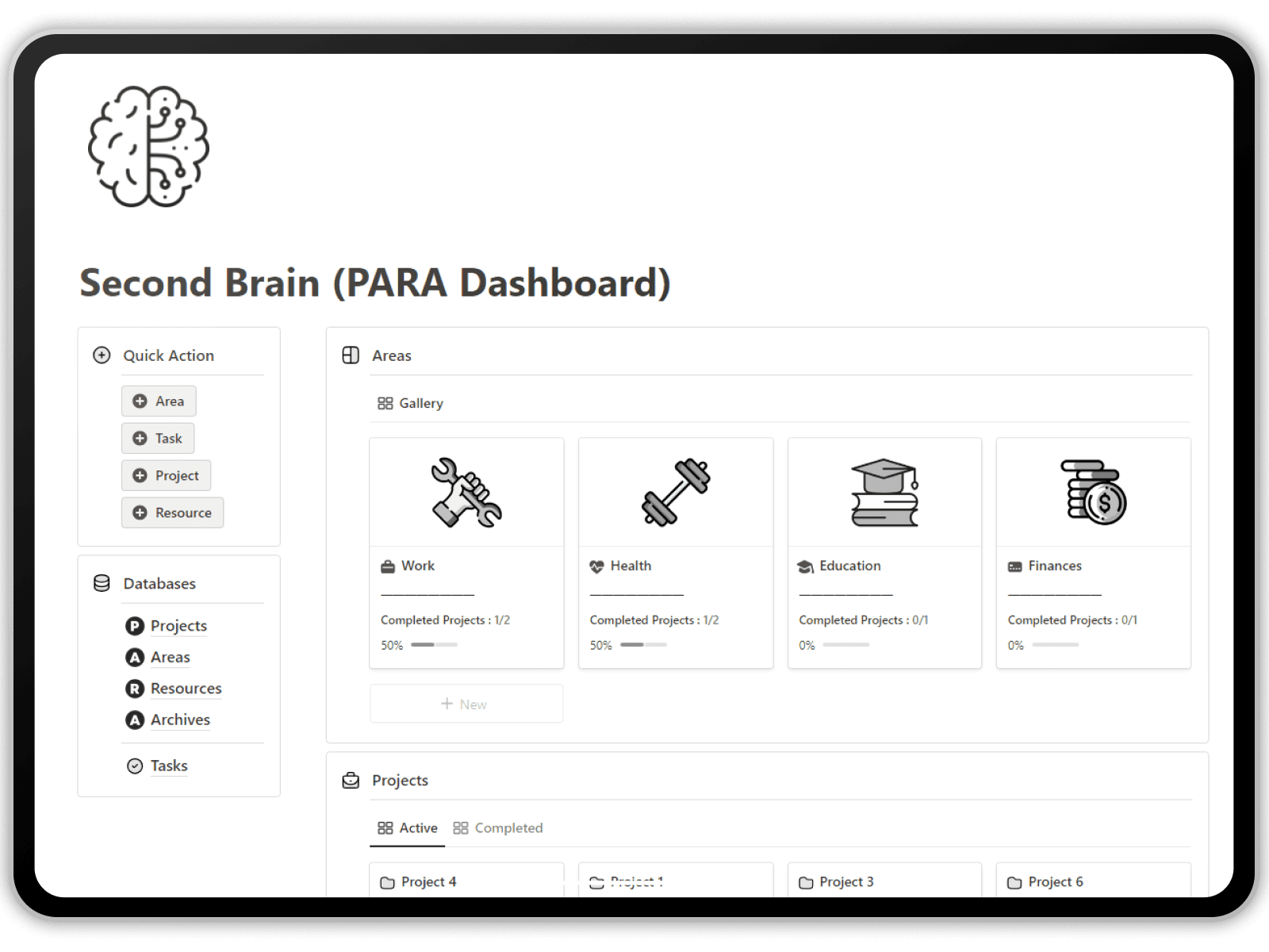 notion second brain template