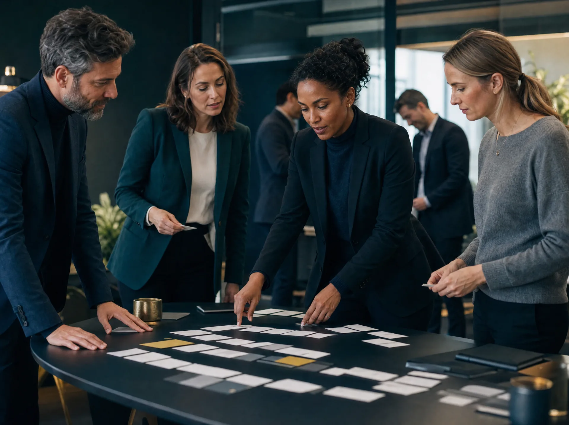Team priorisiert Maßnahmen für eine Digitalstrategie (KI-generiert)