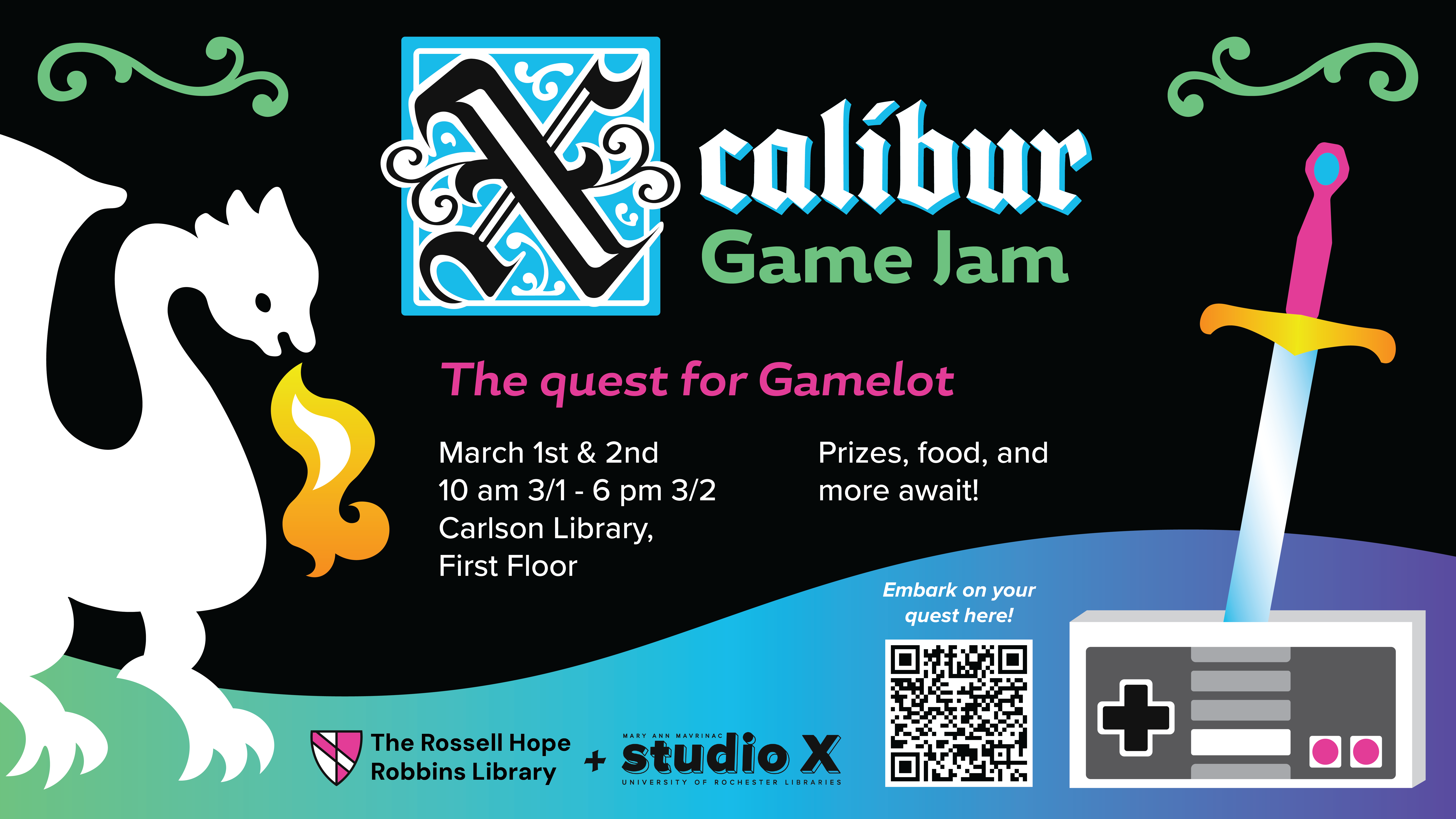 Xcalibur promotional screensaver in landscape