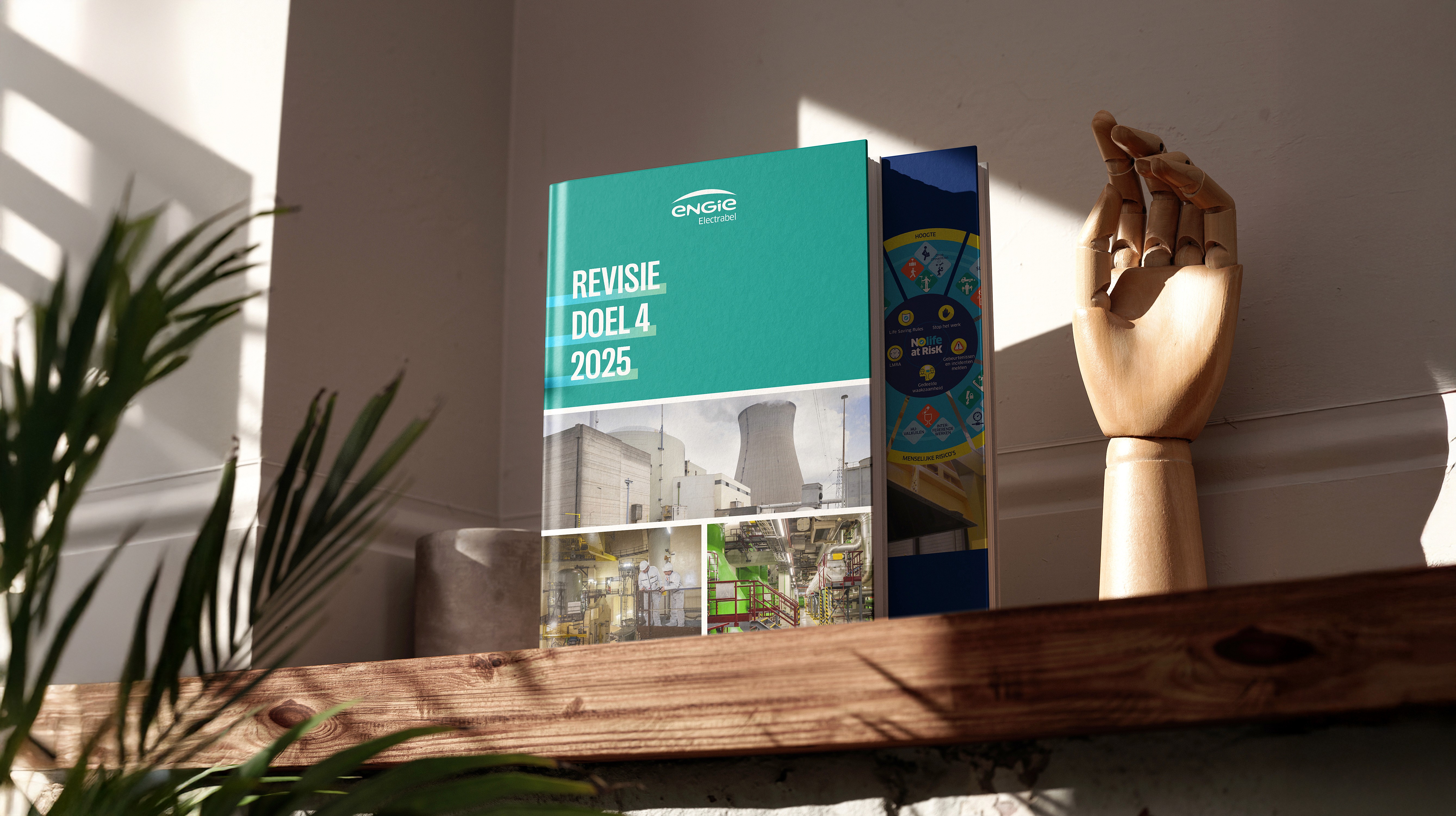 Image of one of the pocket book lay-outs for Doel Nuclear Plant