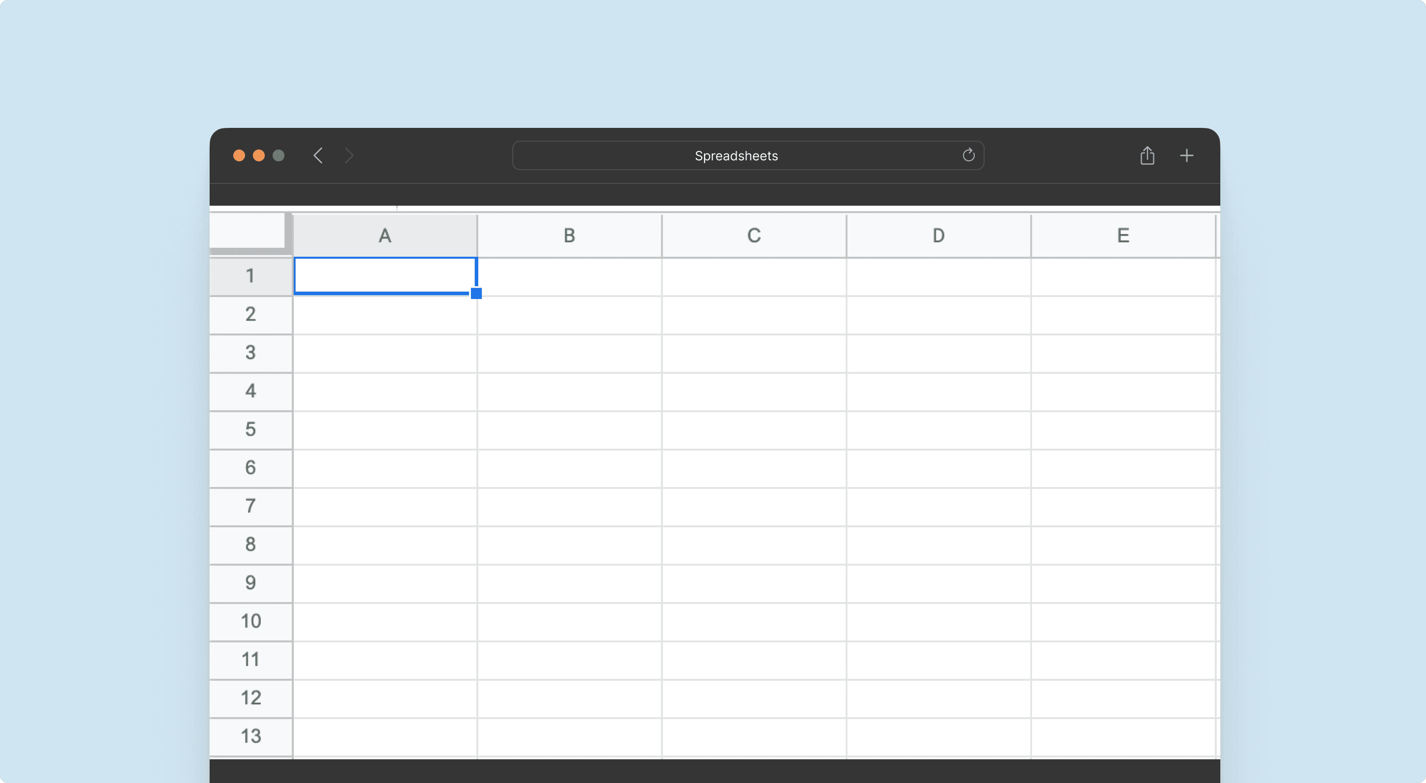 Google spreadsheets manual cash flow forecasting