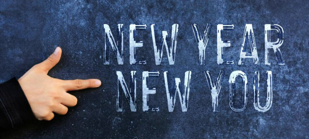 Wall that says new year new you