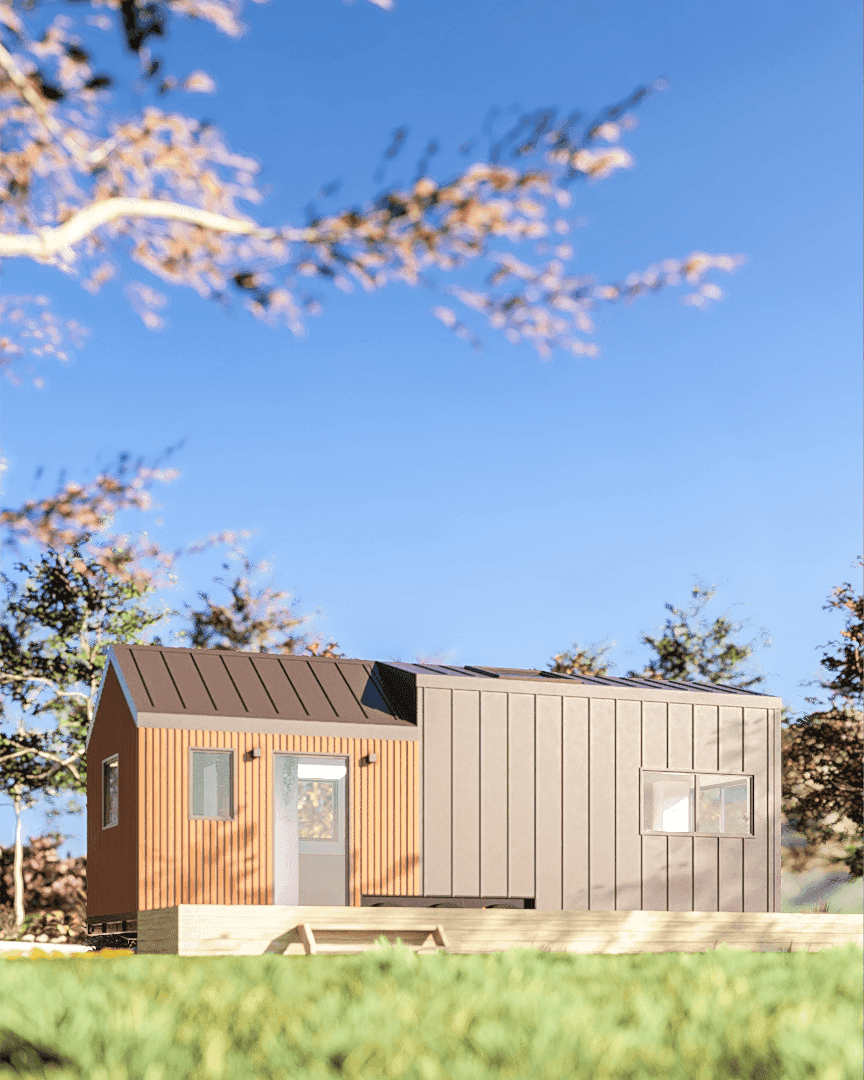 Rocky Mountain Tiny House Exterior - Modern Farmhouse inspired style