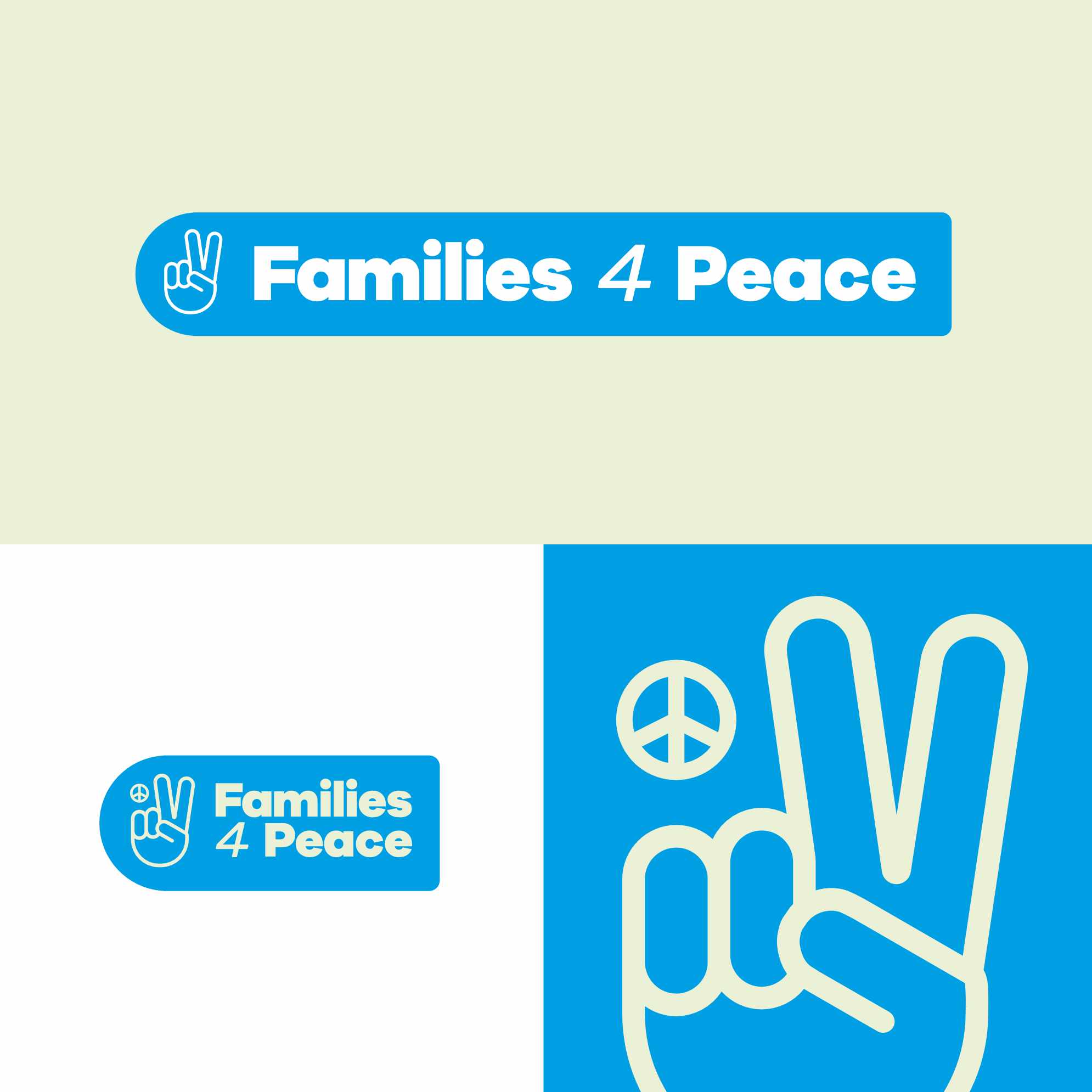 Families for peace brand overview responsive logo design