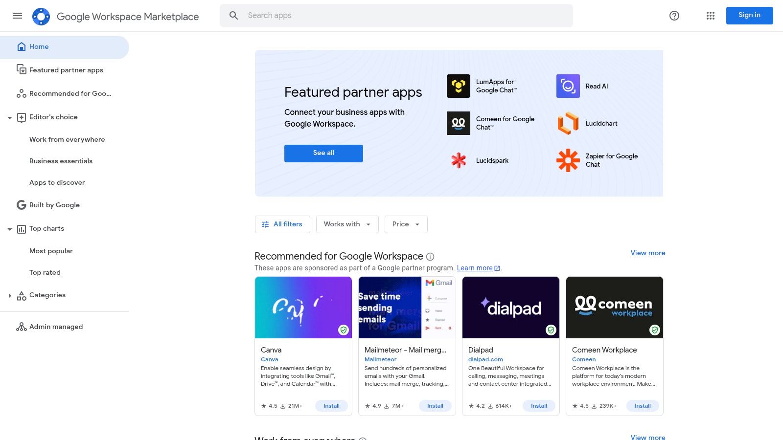 Google Workspace Marketplace (AI Add-ons)
