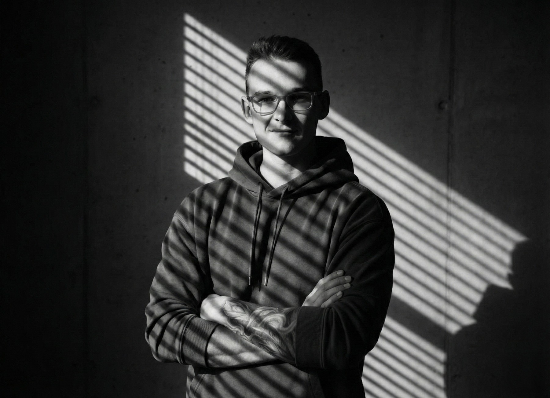 Portrait of portfolio creator – front view