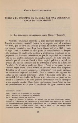 Chile y el Tucumán en el siglo XVI. Una correspondencia de mercaderes