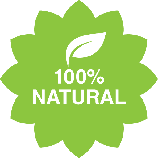 100% natural icon