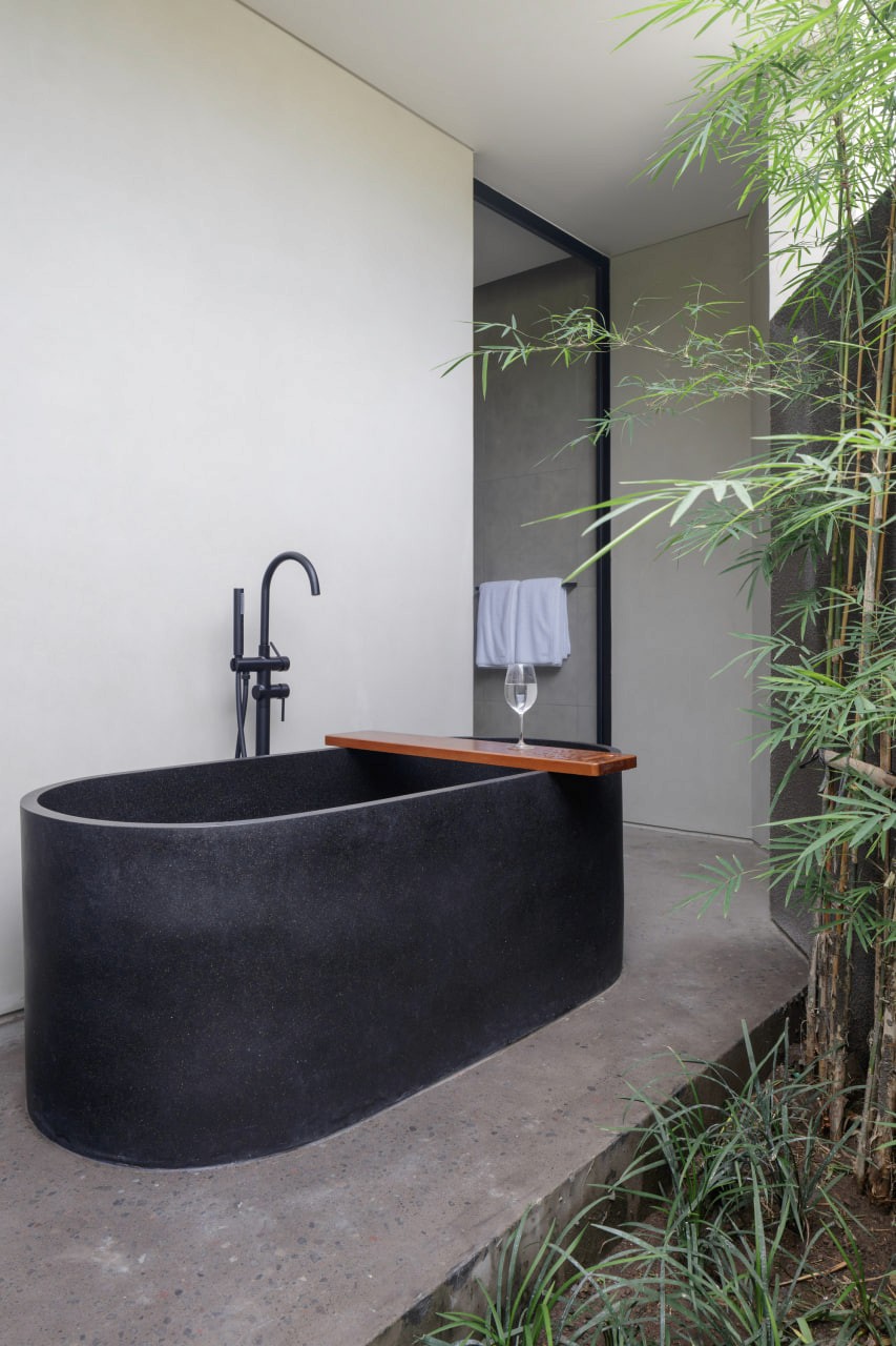 A completed 2-bedroom villa in Canggu, located within a private boutique compound