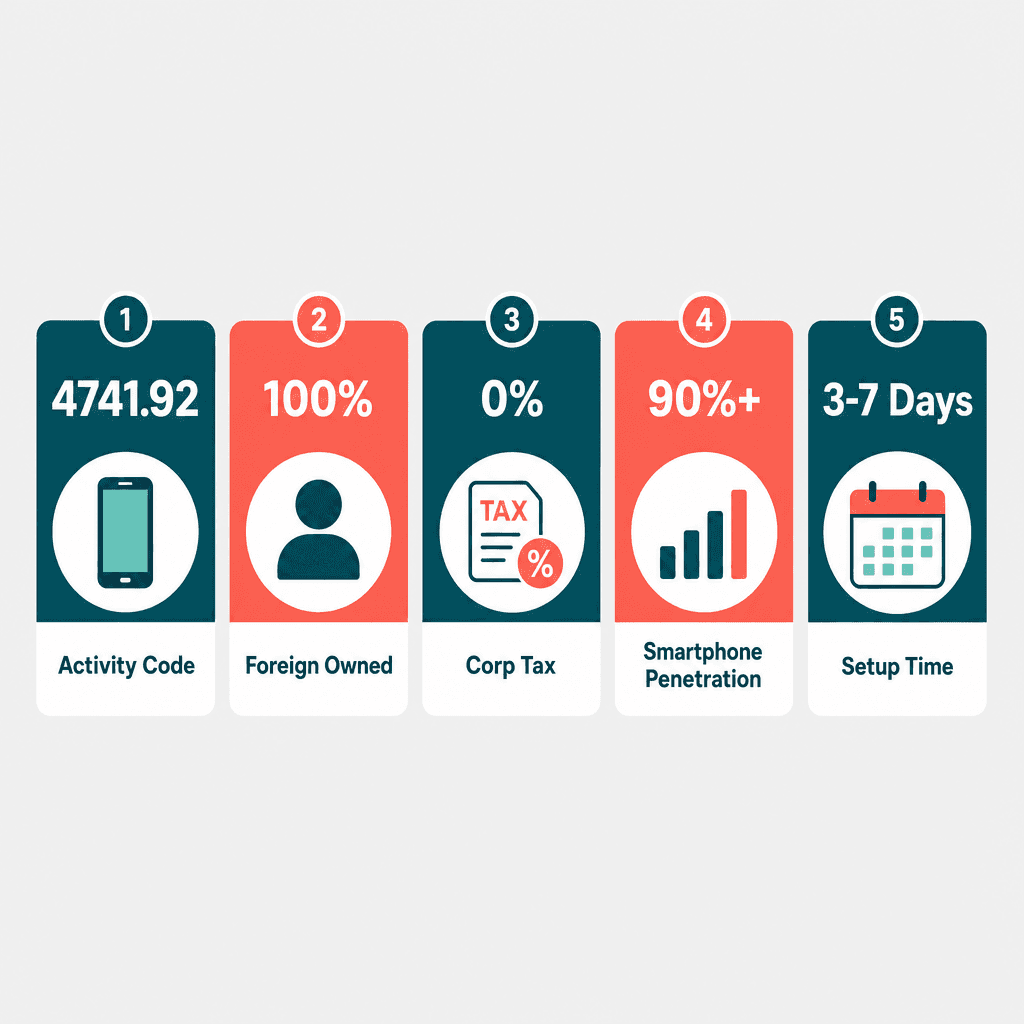 Infographic: Mobile Phones & Accessories Trading License in Dubai