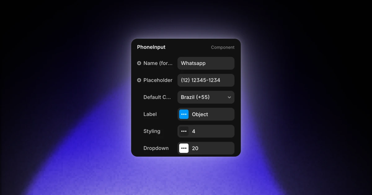 Component de WhatsApp para Form no Framer