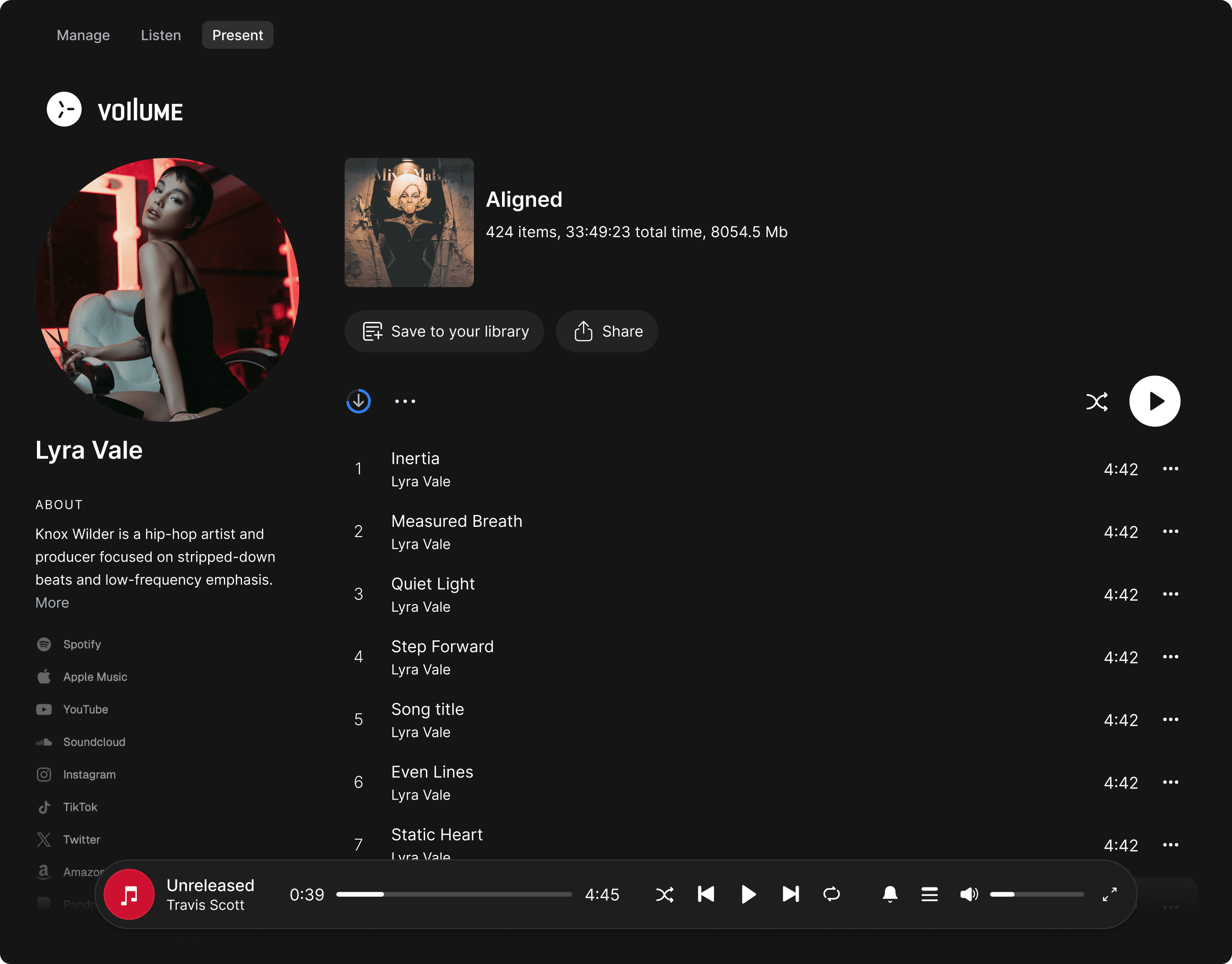Lyra Vale Playlist