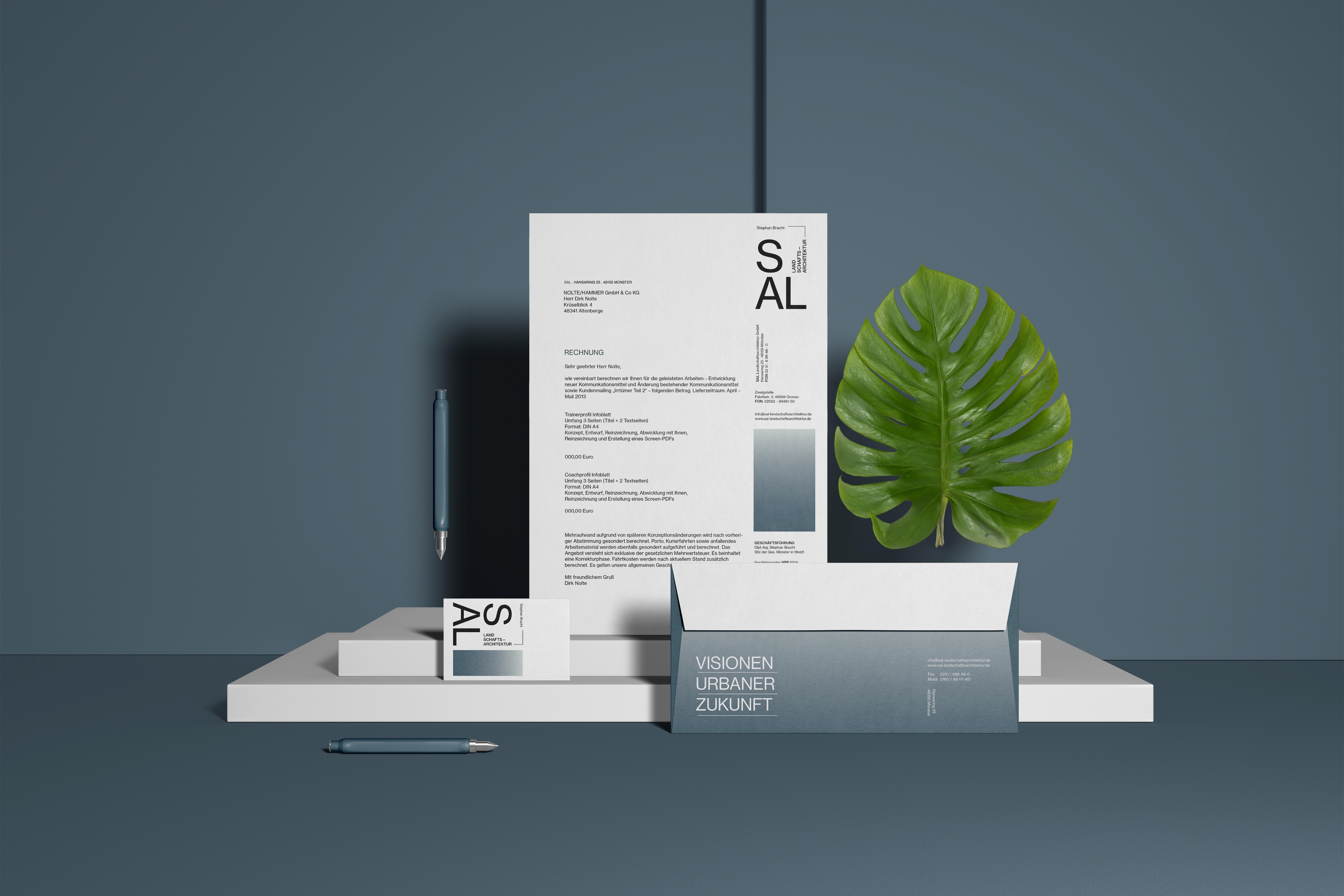Corporate Design Anwendungen für SAL – Geschäftsausstattung mit Planungsbezug