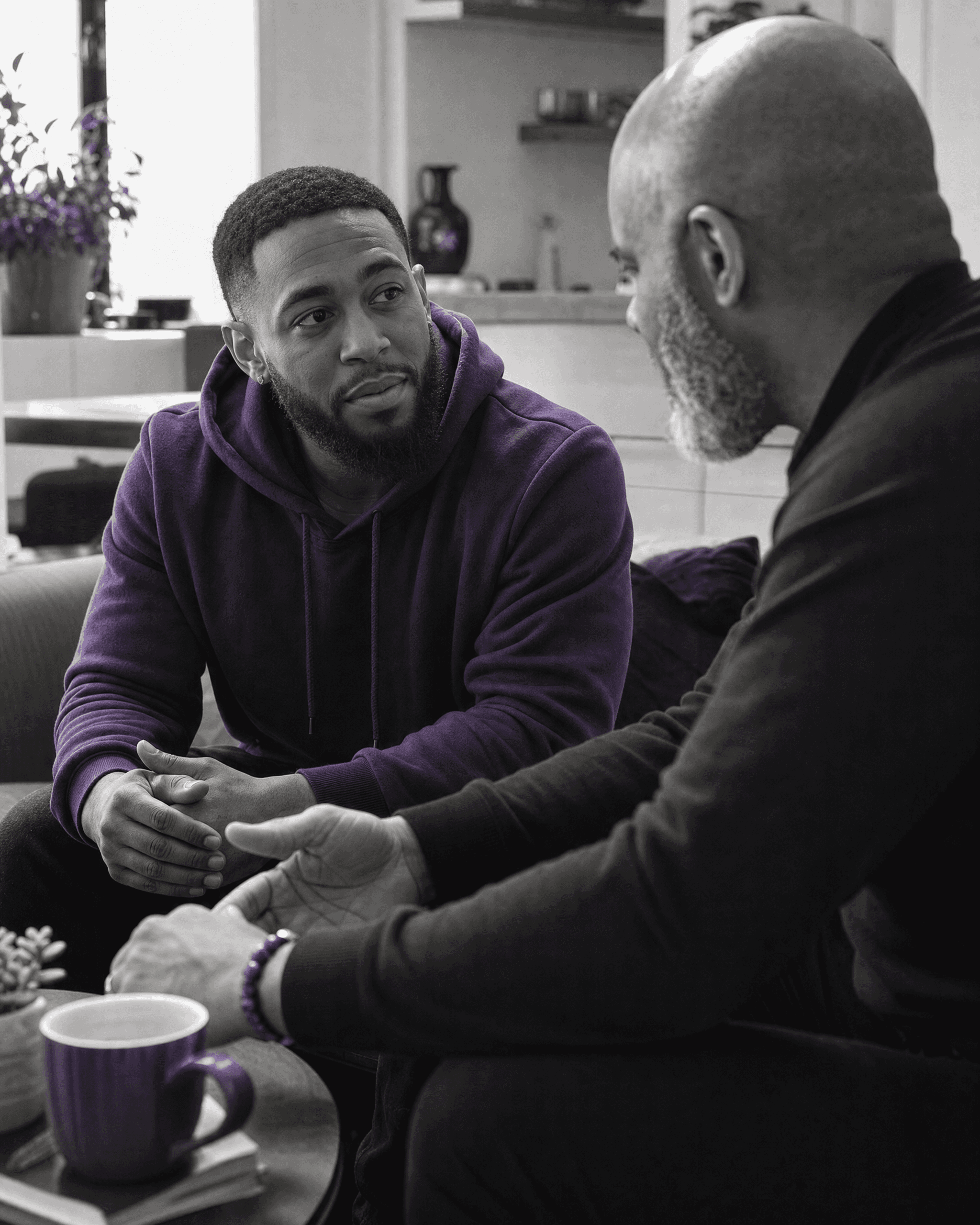 Participant connecting with a mentor for reentry support.