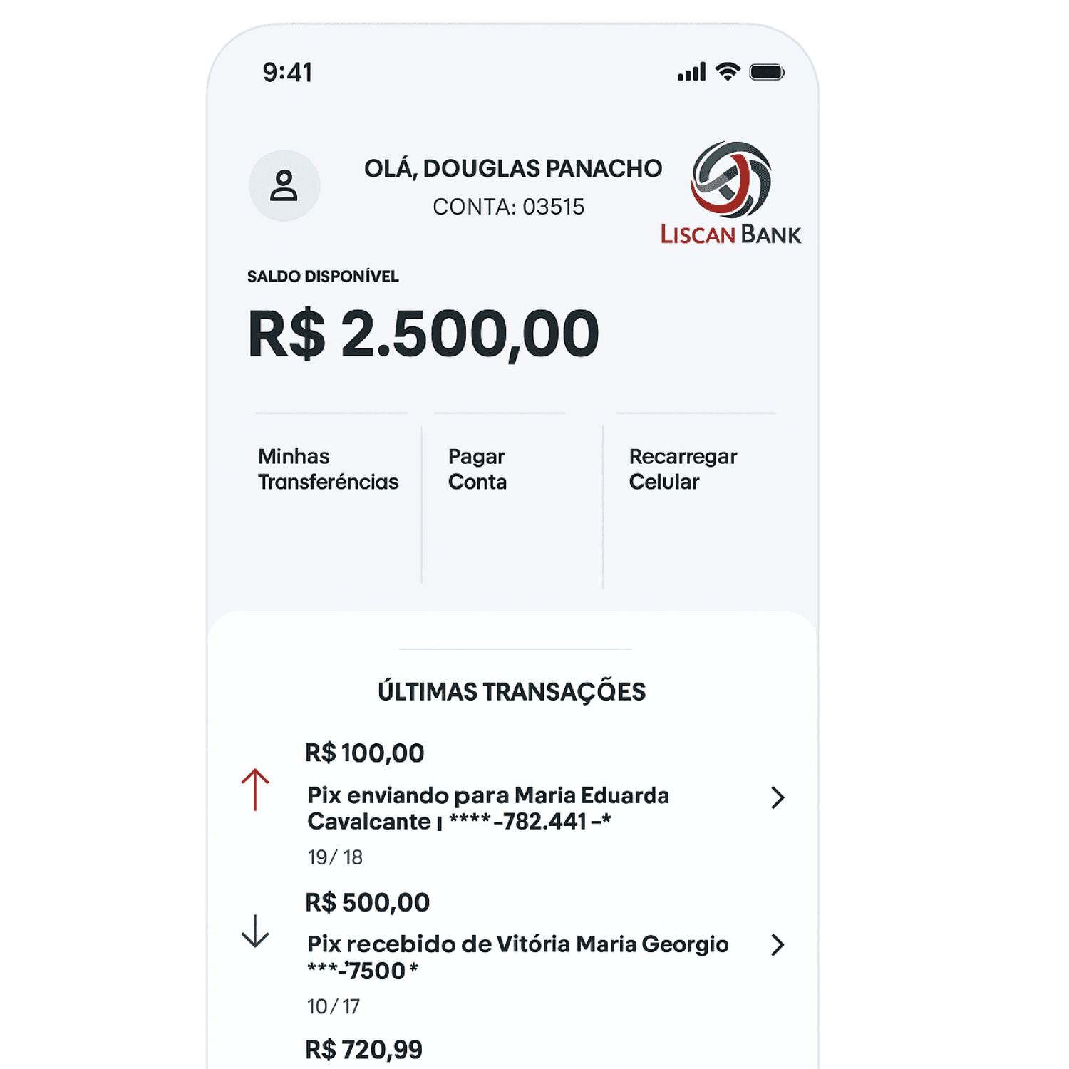 mobile UI for personal