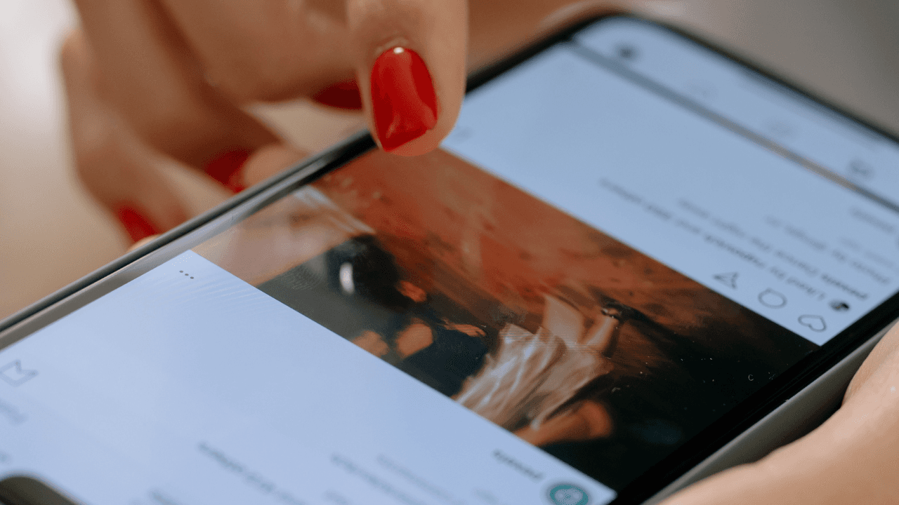 Person increasing Instagram engagement.