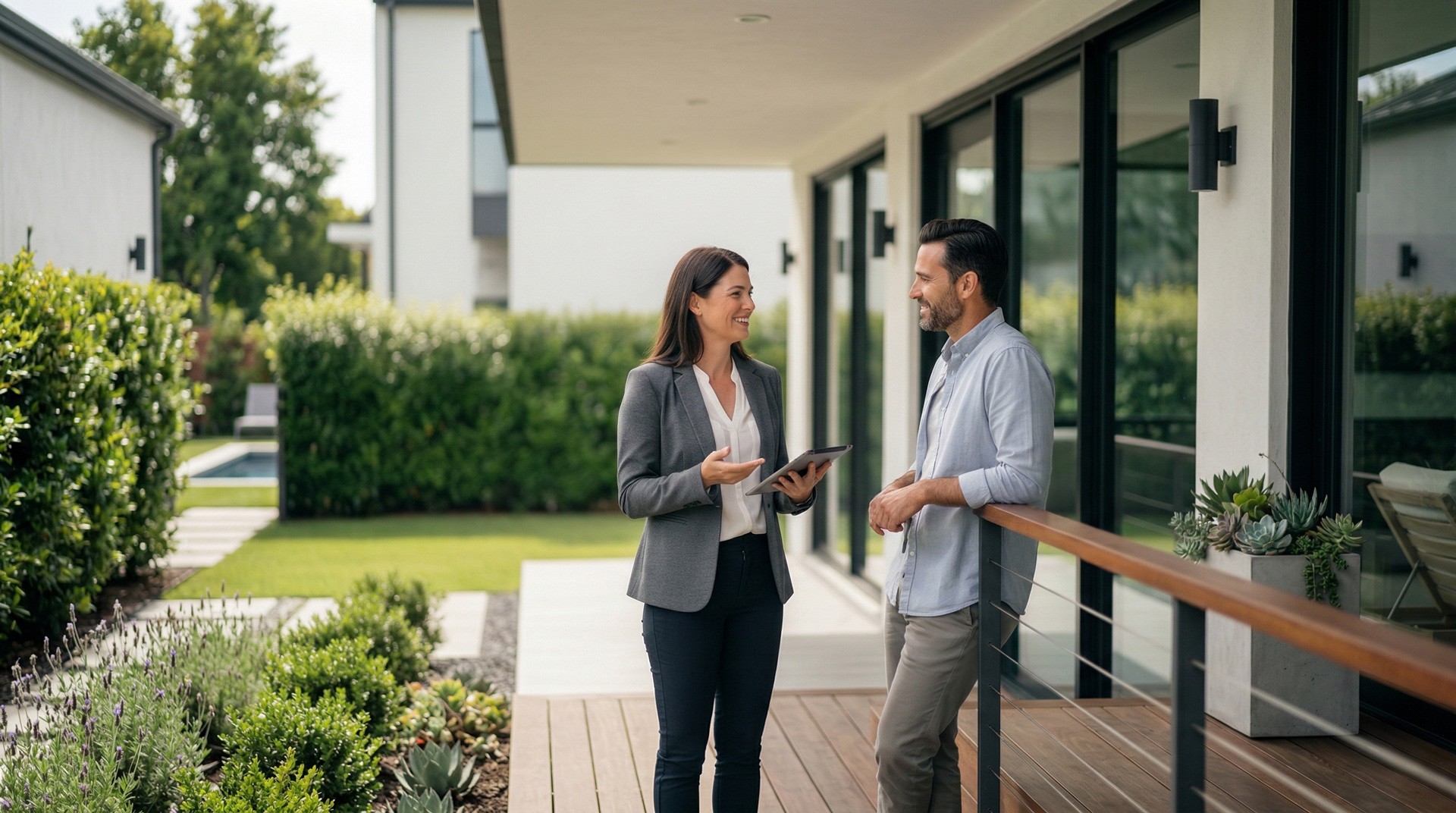 AAG professional discussing appraisal report with homeowner