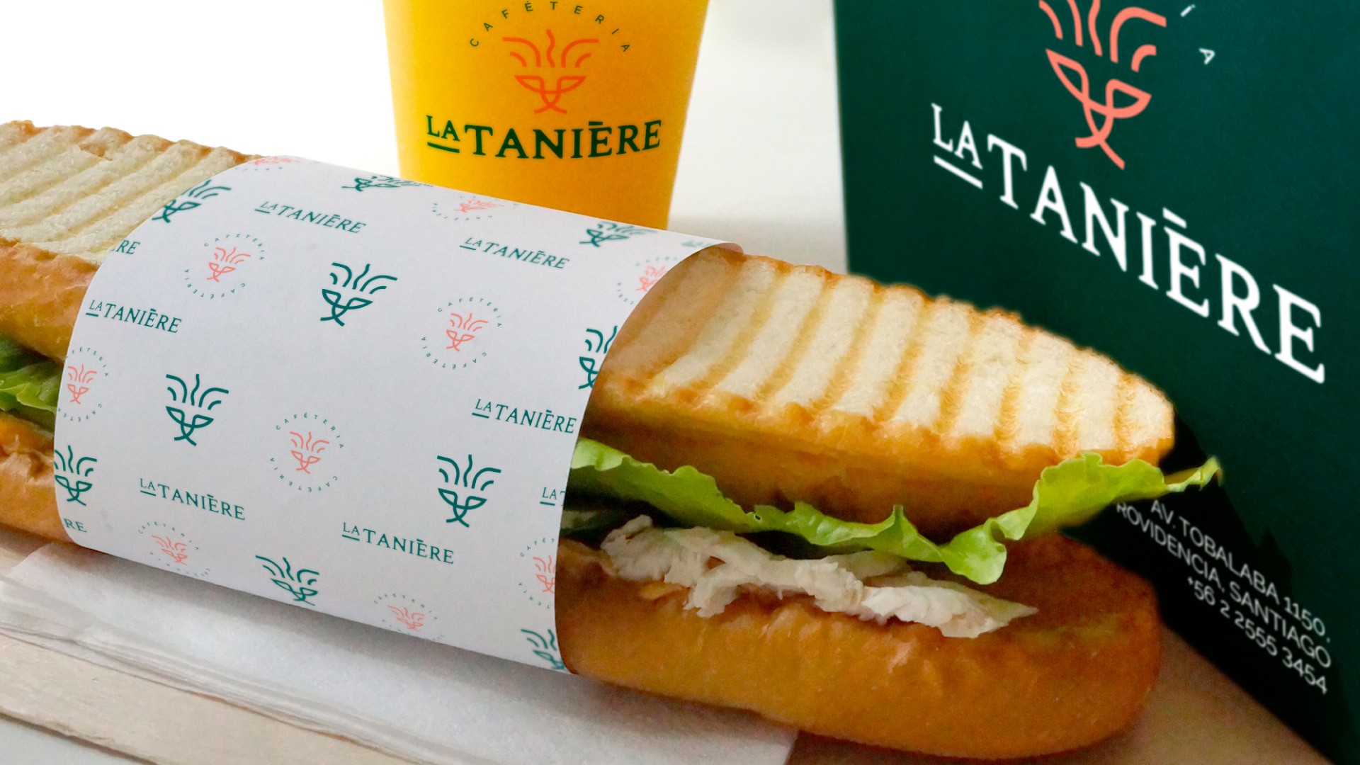 Diseño de logotipo minimalista con isotipo de león creado por estudio de branding en Chile