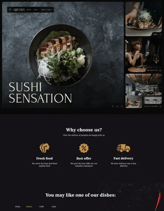 Sushi Website Design