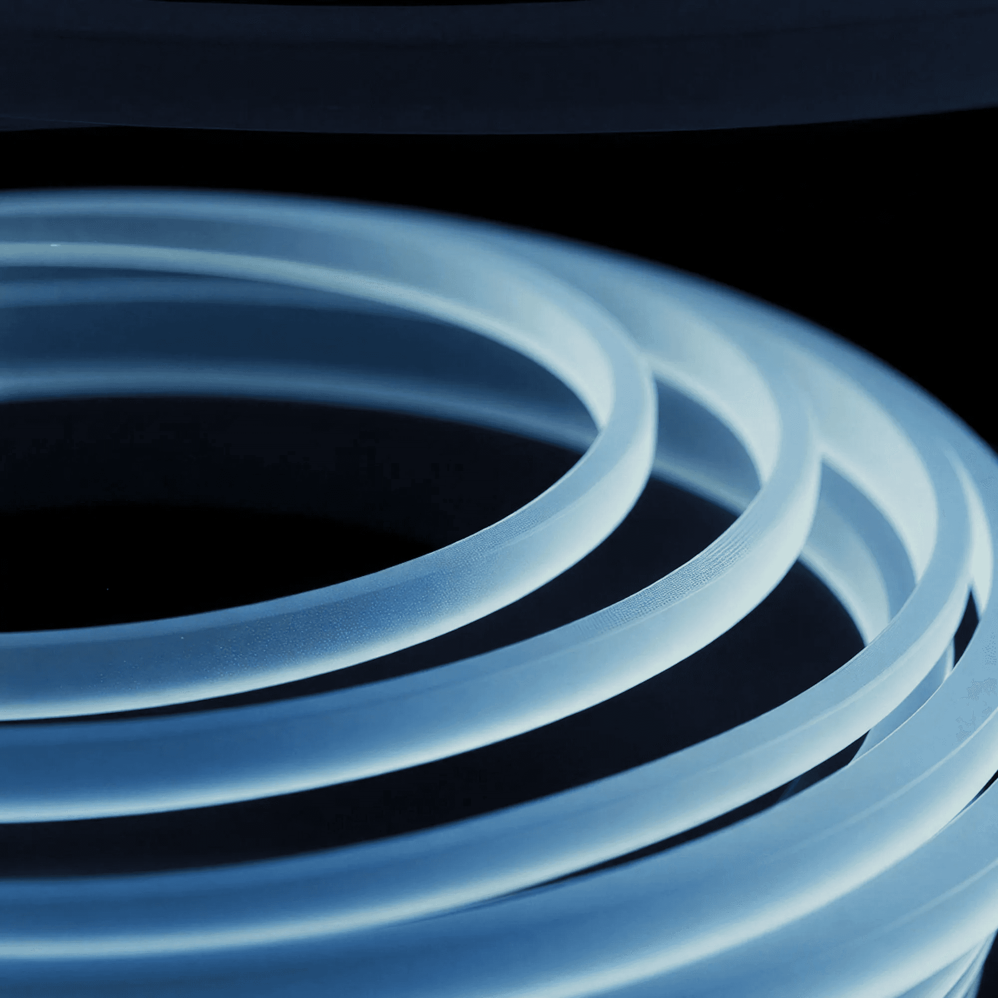 Glowing blue rings