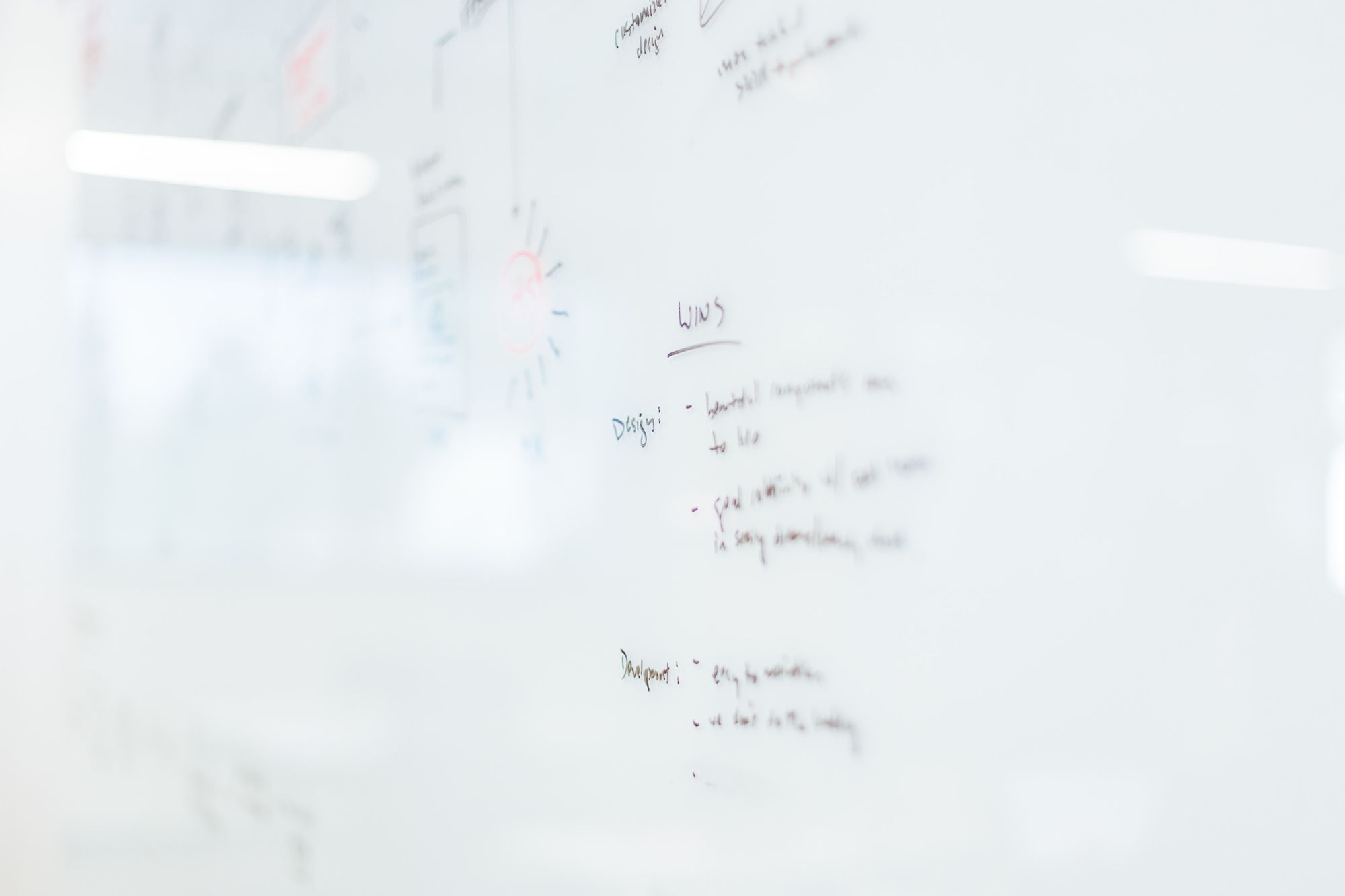 White board filled with lessons learned from user onboarding flows