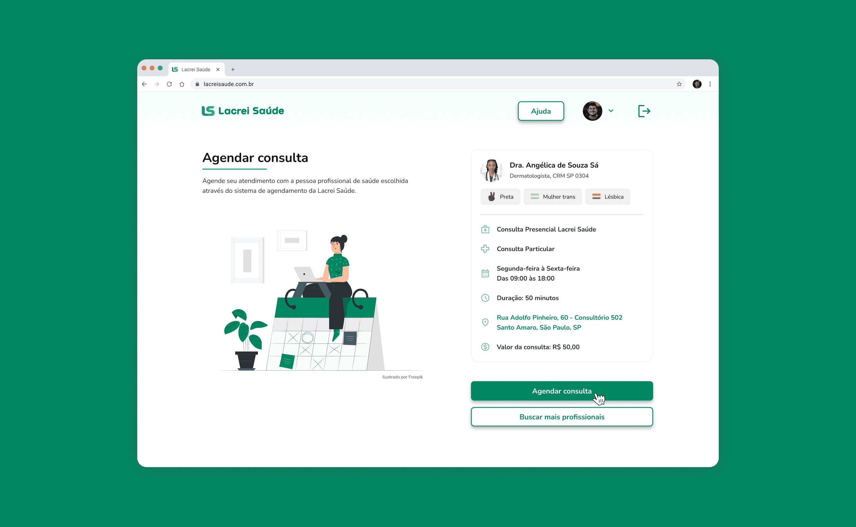 Elemento de interface desktop ilustrativo