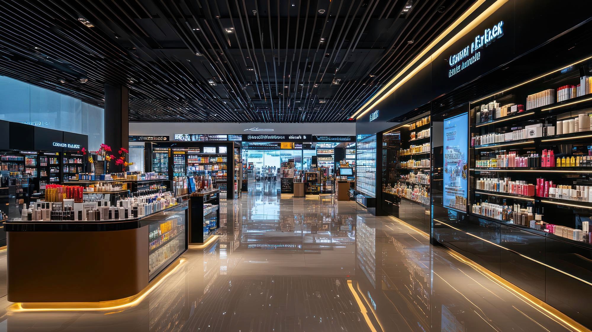 香港機場高端零售品牌店舖設計，呈現國際化機場店舖裝修標準Premium retail brand store design at Hong Kong Airport, showcasing international airport shop fit-out standards
