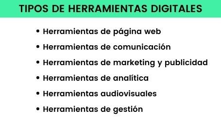 Tipos de herramientas digitales
