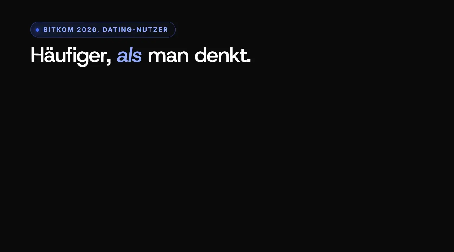 Animation: Bitkom-Umfrage 2026: 24 Prozent der Online-Dating-Nutzer erlebten eine Situationship, 32 Prozent leben in fester Beziehung, 49 Prozent der 16- bis 29-Jährigen nutzten Dating-Apps