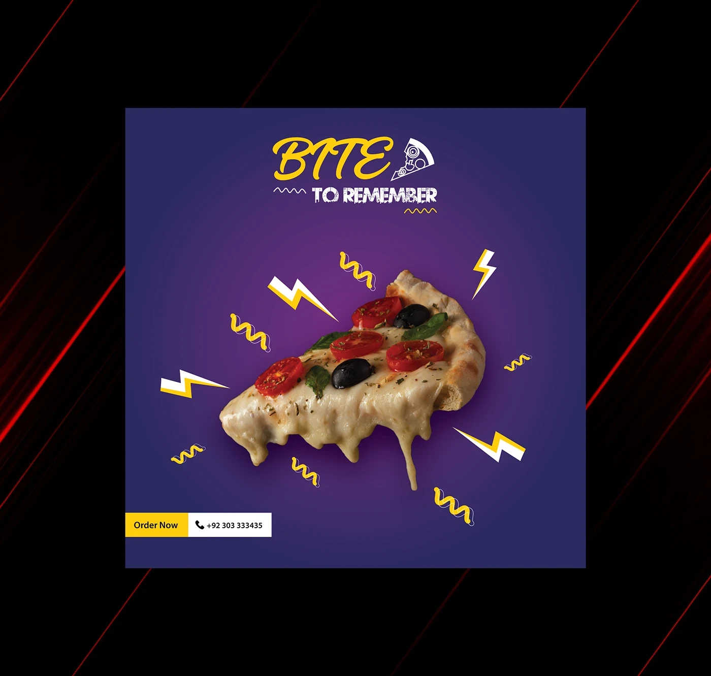 Social media Post designs for a fast food chain with bold and vibrant visuals.