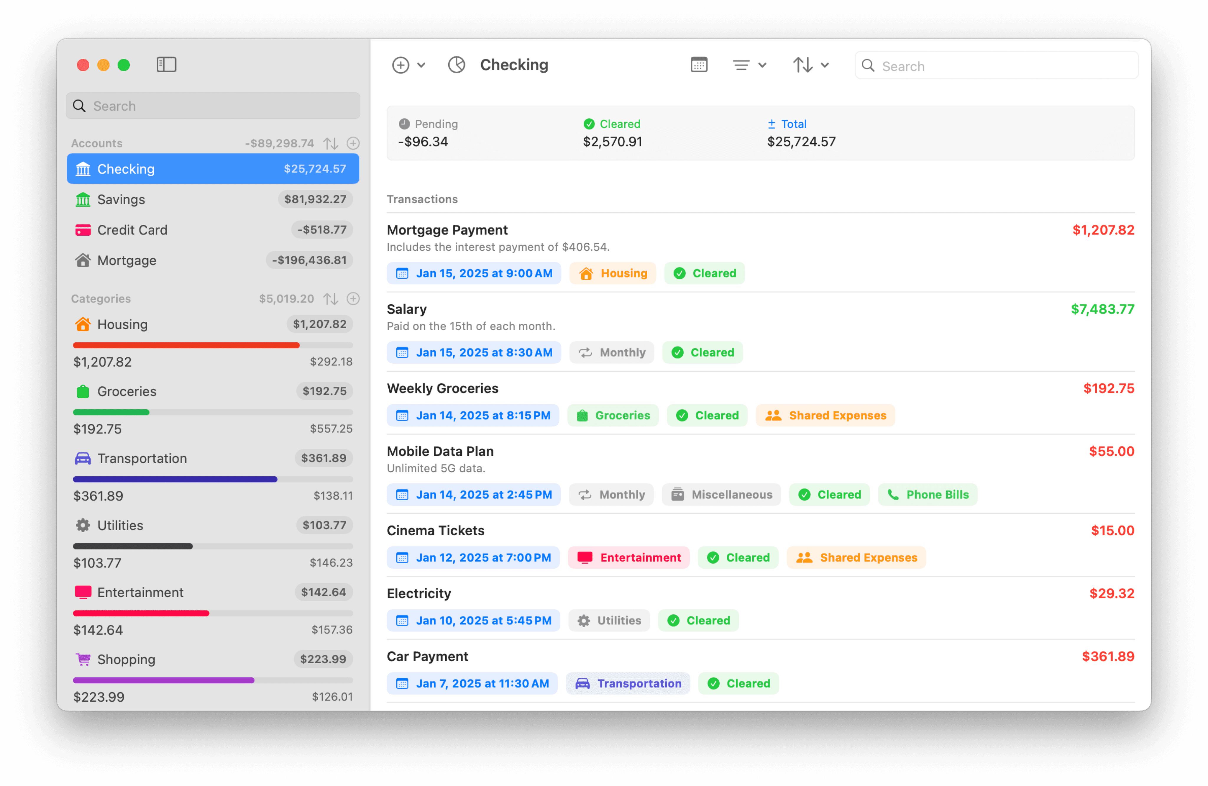 Accountit app on Mac