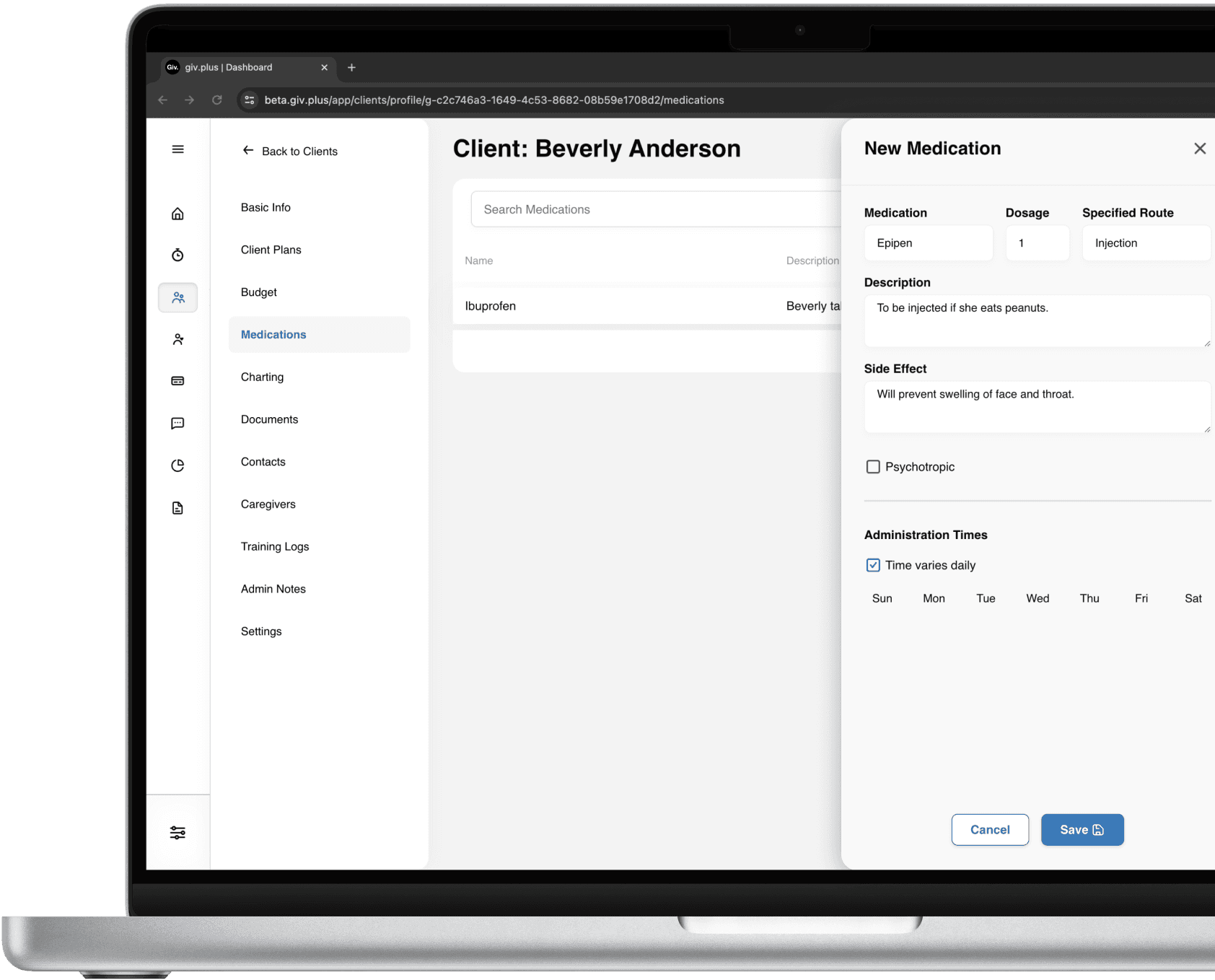 Medication software.