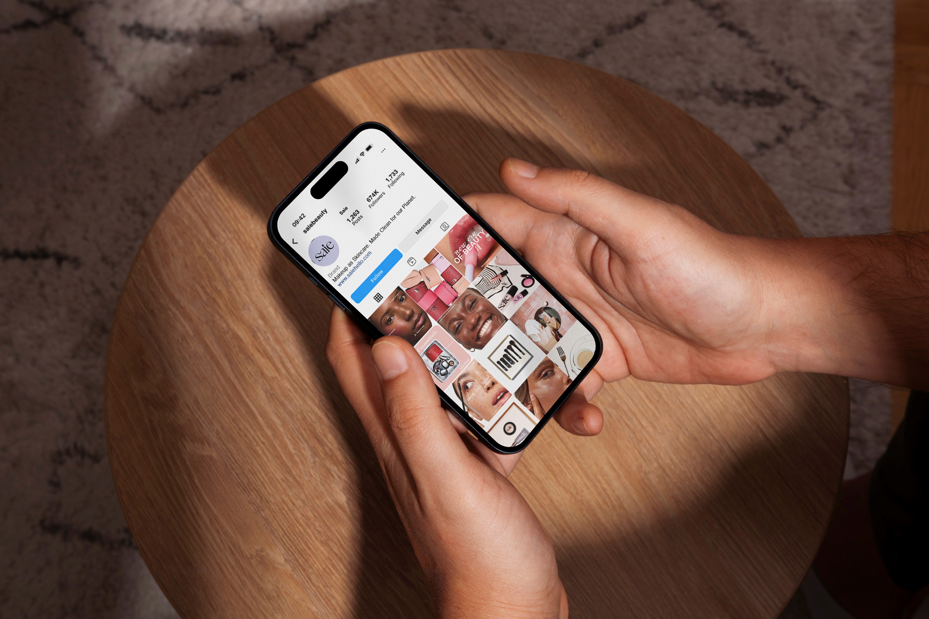 A mockup of a Macbook on a sofa