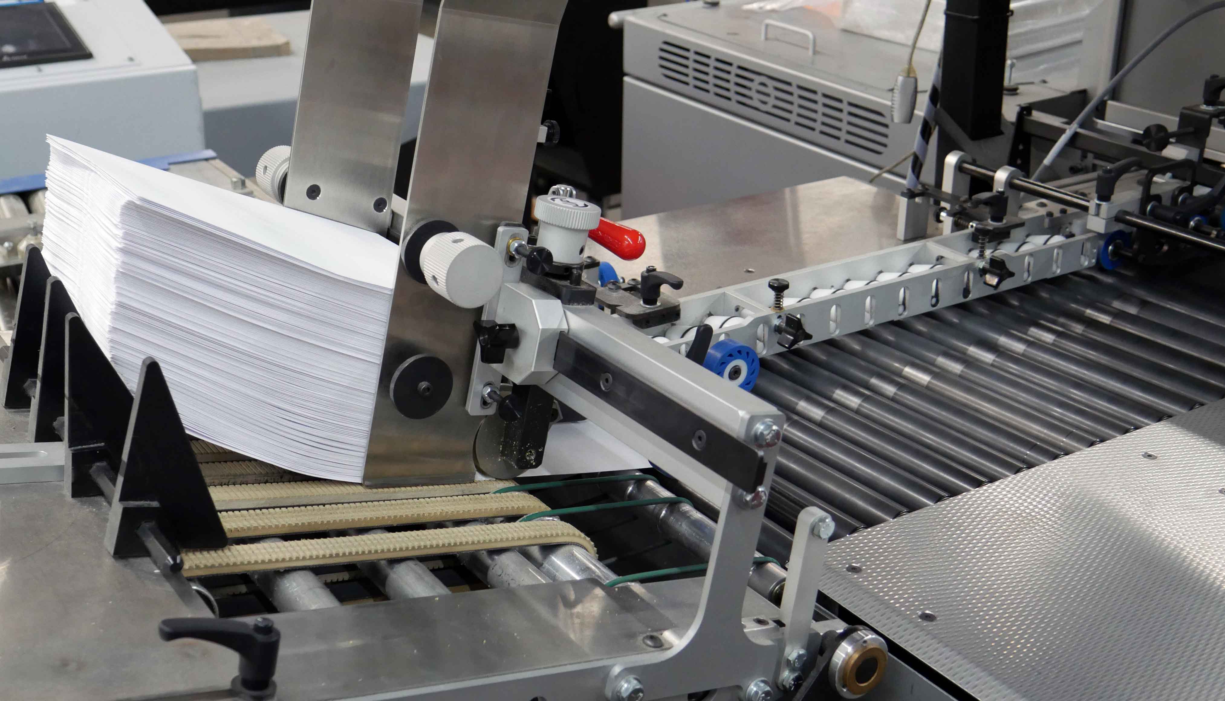 Envelopes prepared for printing.