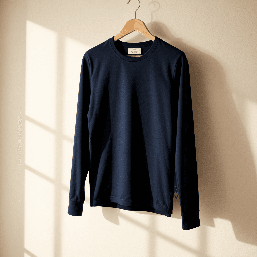 product photography of long-sleeve shirt