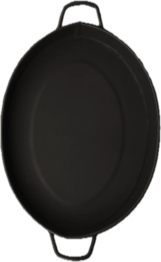 Oval iron pan