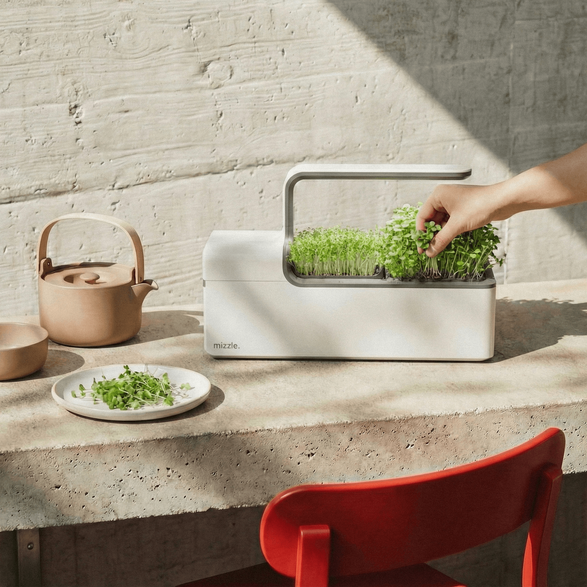 Batch.Works product catalogue book on a work top with a graphic printed image on the front