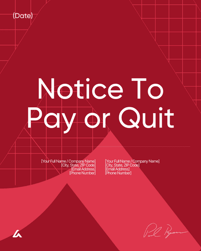 Notice To Pay or Quit 