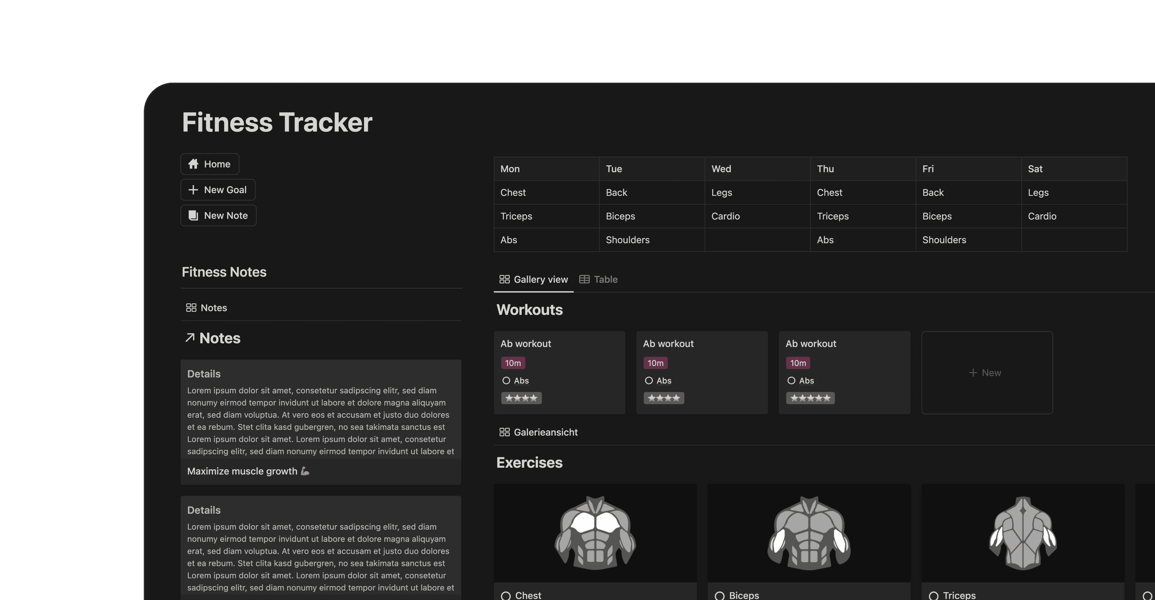 Trading Journal Fitness Tracker