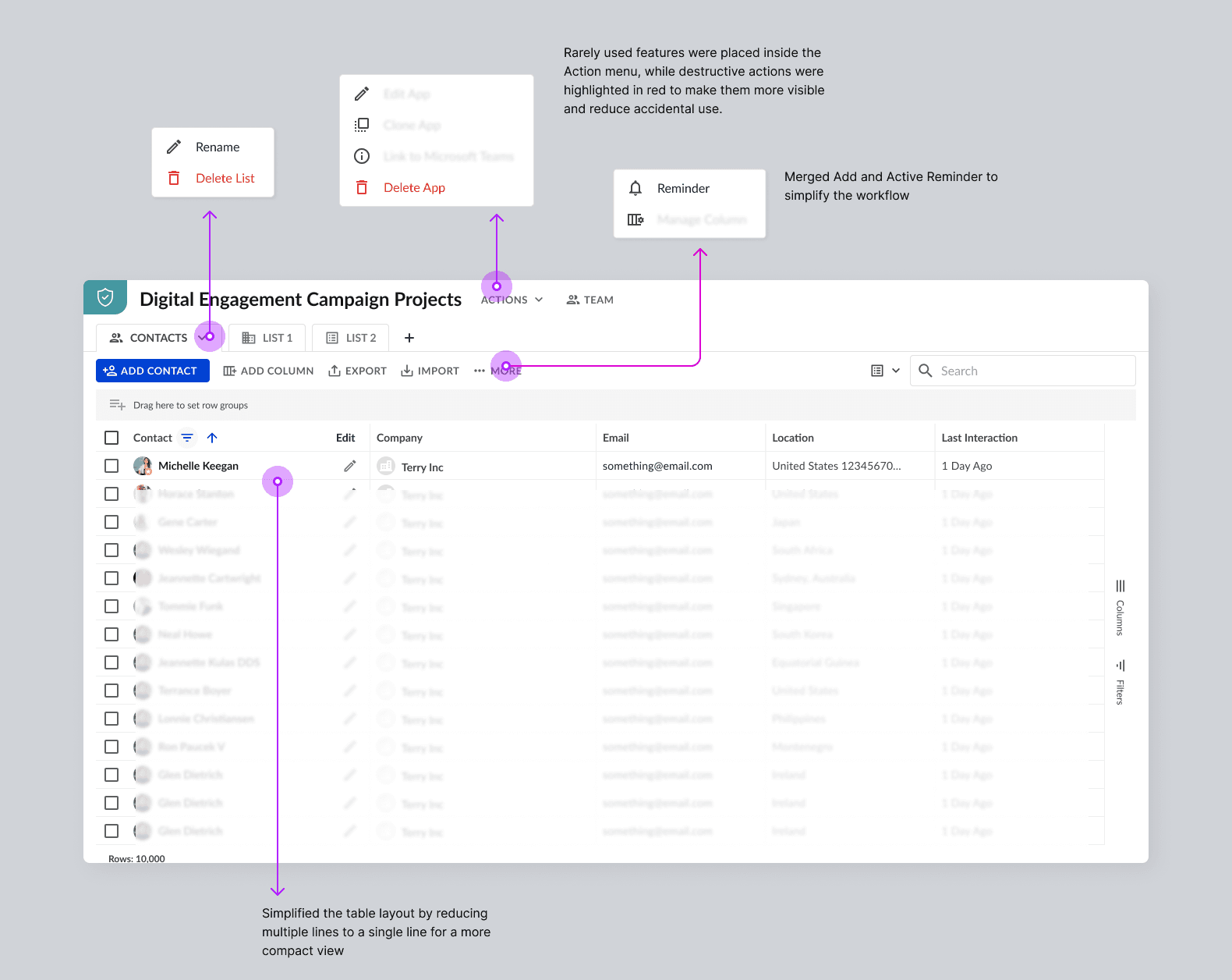Display improvement for Workspaces