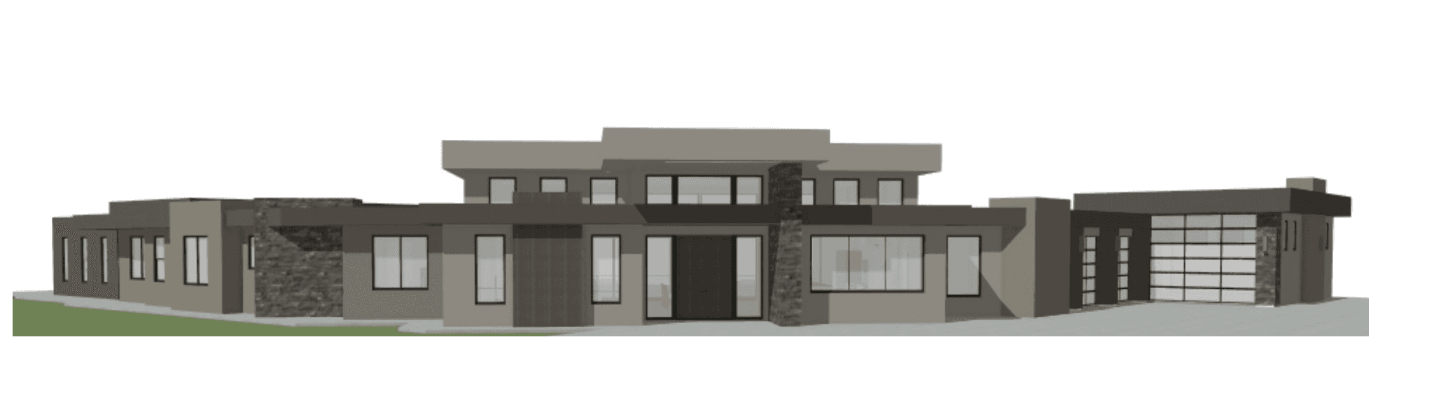 Backyard view looking toward the rear of a custom Hurricane, Utah home by Madsen Homes, showing outdoor living space and landscaping.