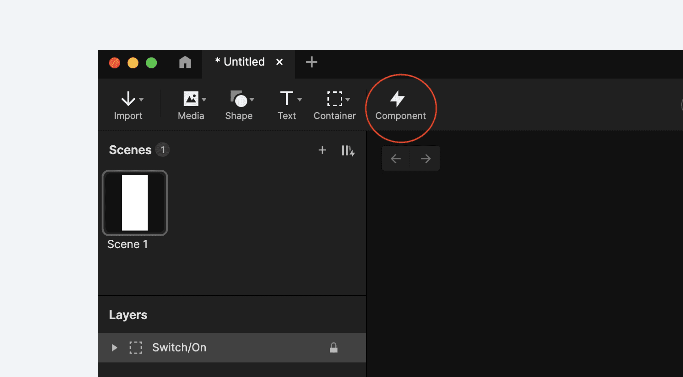 {'_type': 'localeString', 'en': 'creating component from a scene'}