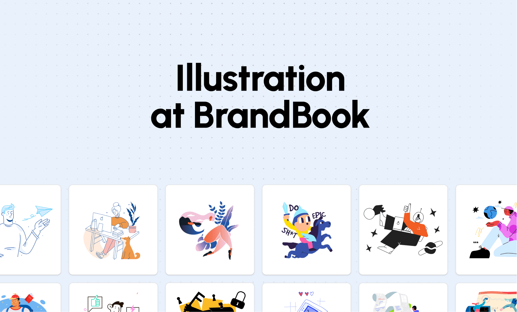Cover image representing the illustrations used at BrandBook