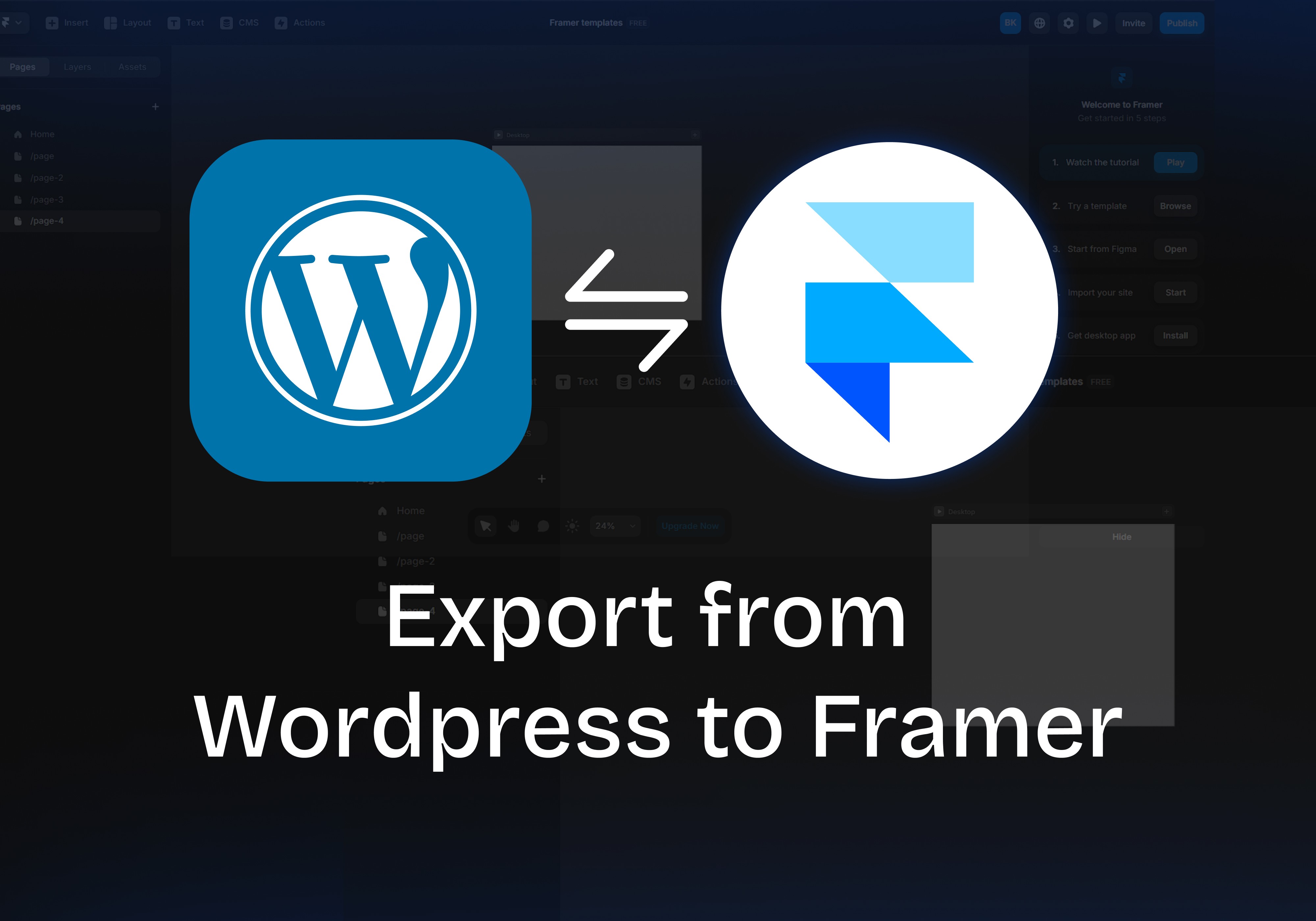 export wordpress to framer 