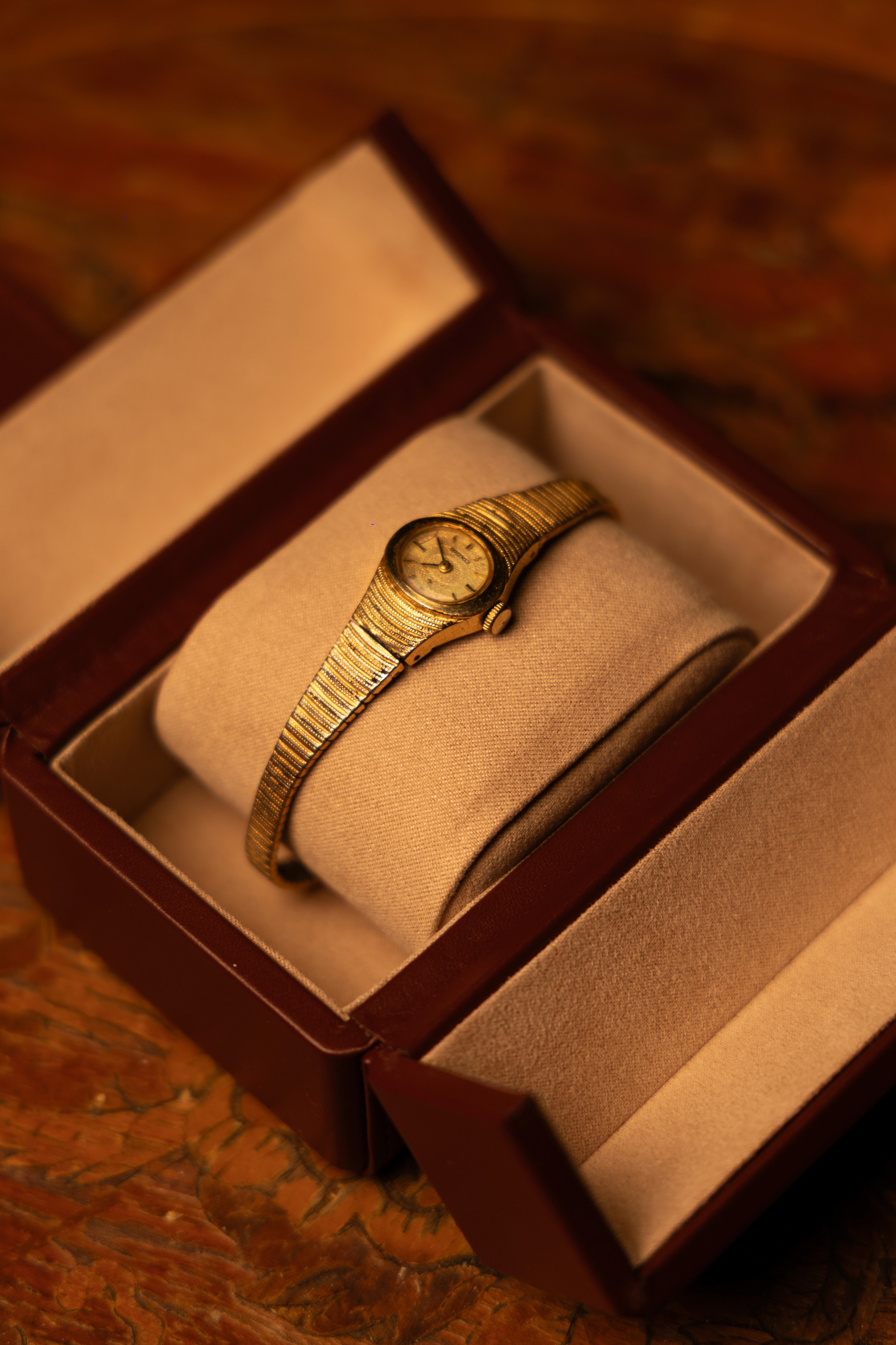 Vintage seiko rainbow watch in the box